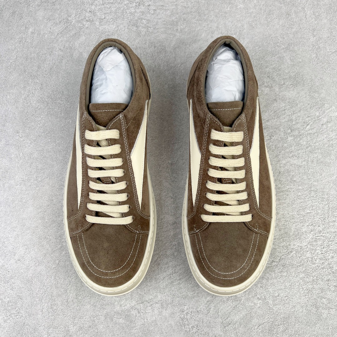 RICK OWENS DRKSHDW RO 圆头 低筒  板鞋 休闲鞋 波鞋 男鞋 女鞋 帆布  灰粽色 麂皮  RU02B2897LVSLPO-7811