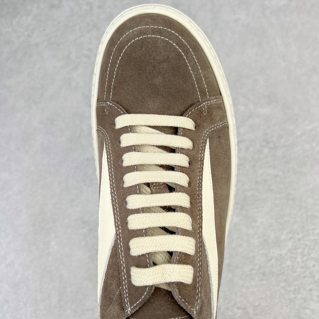 RICK OWENS DRKSHDW RO 圆头 低筒  板鞋 休闲鞋 波鞋 男鞋 女鞋 帆布  灰粽色 麂皮  RU02B2897LVSLPO-7811