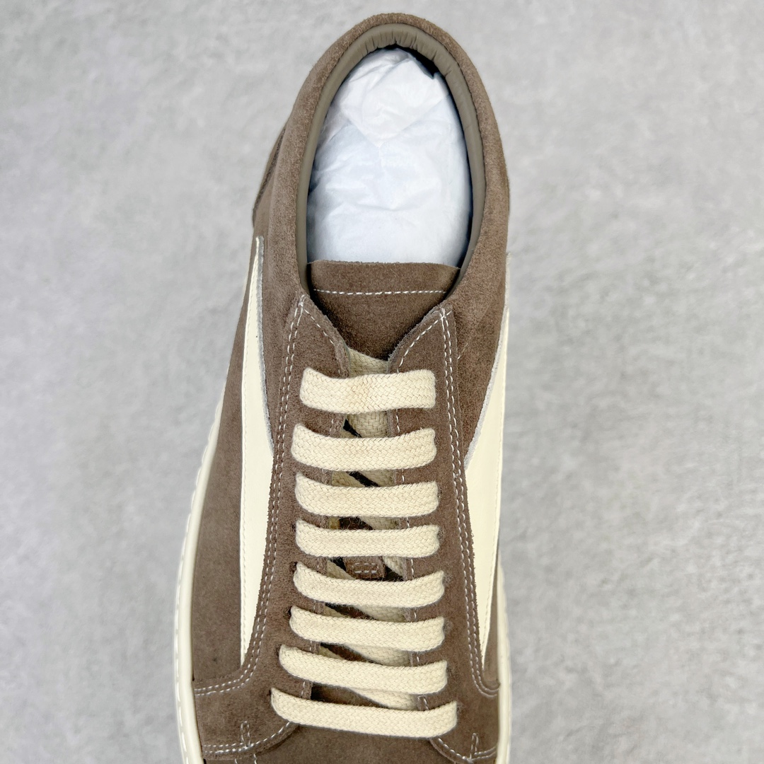 RICK OWENS DRKSHDW RO 圆头 低筒  板鞋 休闲鞋 波鞋 男鞋 女鞋 帆布  灰粽色 麂皮  RU02B2897LVSLPO-7811