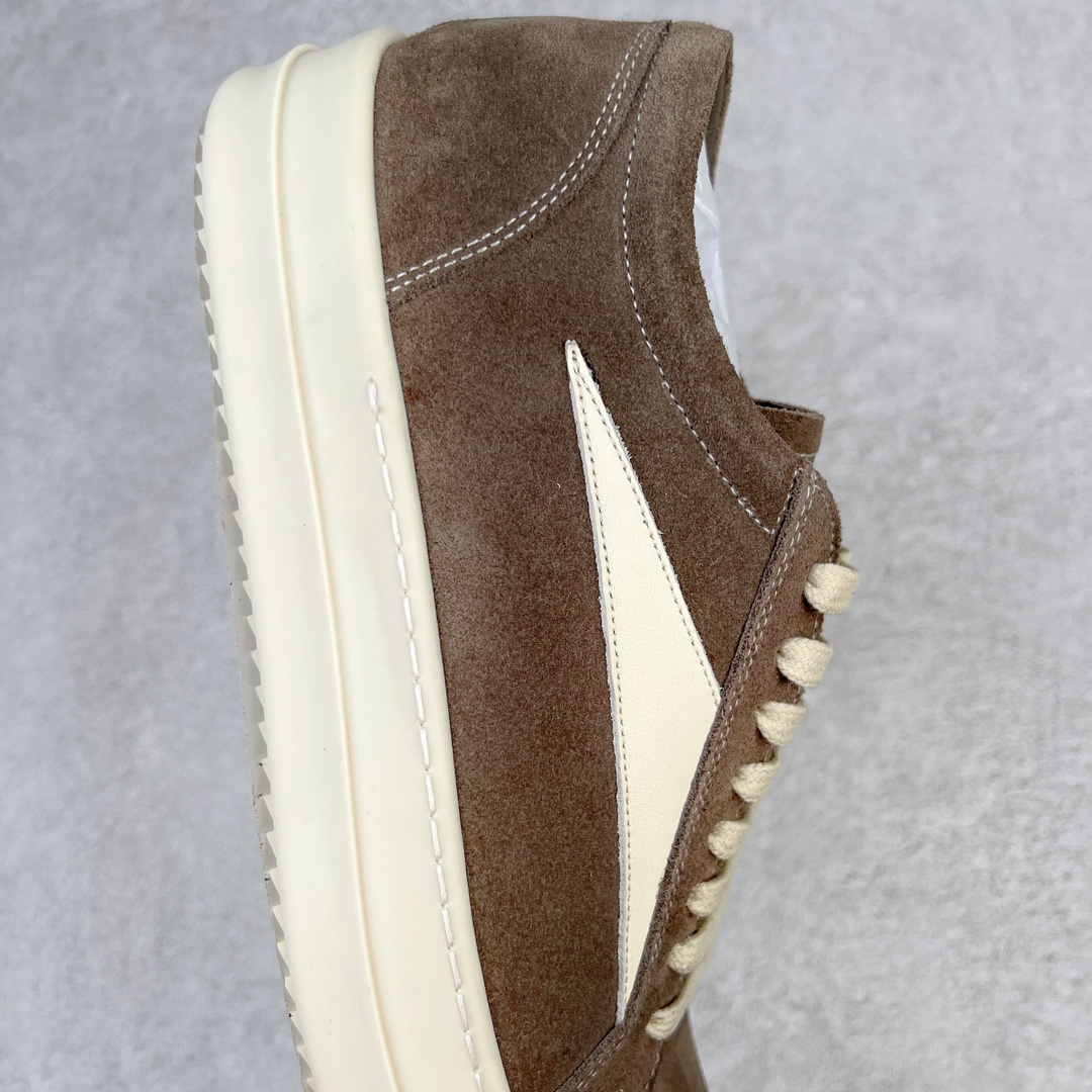 RICK OWENS DRKSHDW RO 圆头 低筒  板鞋 休闲鞋 波鞋 男鞋 女鞋 帆布  灰粽色 麂皮  RU02B2897LVSLPO-7811