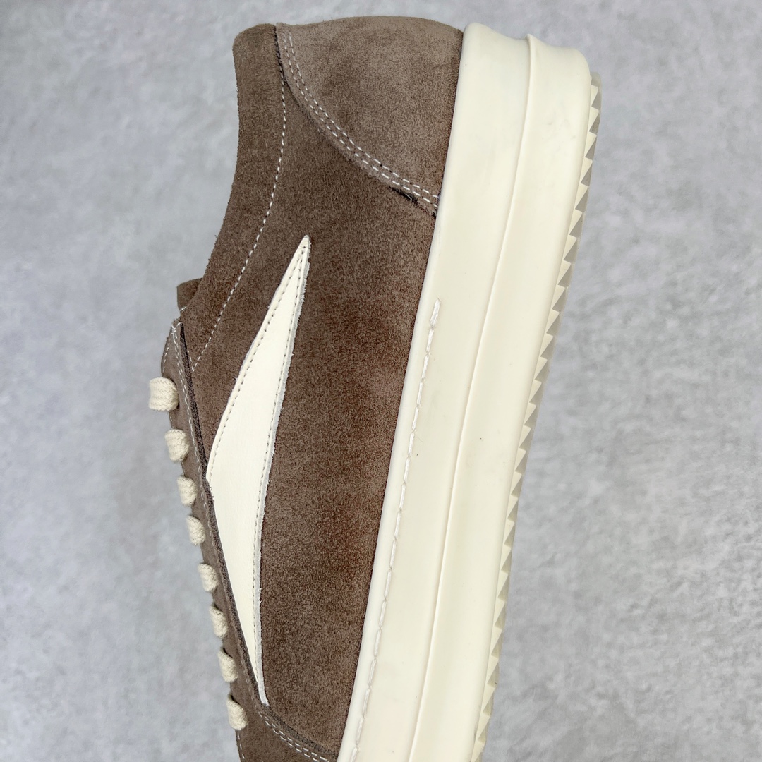 RICK OWENS DRKSHDW RO 圆头 低筒  板鞋 休闲鞋 波鞋 男鞋 女鞋 帆布  灰粽色 麂皮  RU02B2897LVSLPO-7811