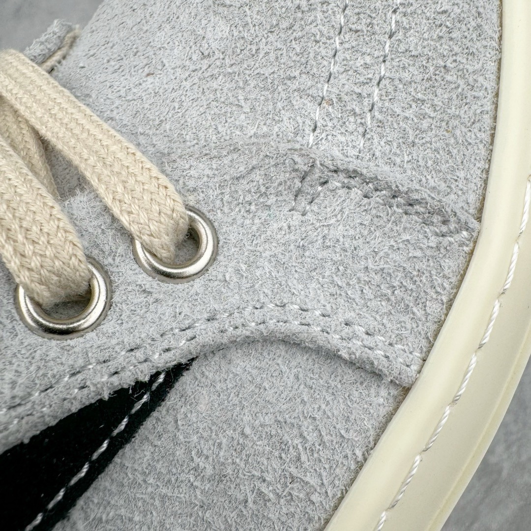 RICK OWENS DRKSHDW RO 圆头 低筒  板鞋 休闲鞋 波鞋 男鞋 女鞋 帆布  灰黑色 麂皮   DS02C5803SHA-6191