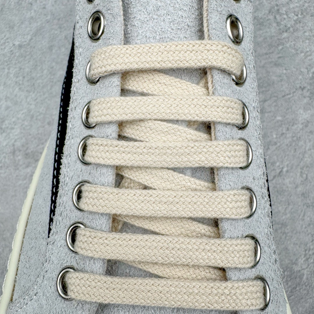 RICK OWENS DRKSHDW RO 圆头 低筒  板鞋 休闲鞋 波鞋 男鞋 女鞋 帆布  灰黑色 麂皮   DS02C5803SHA-6191