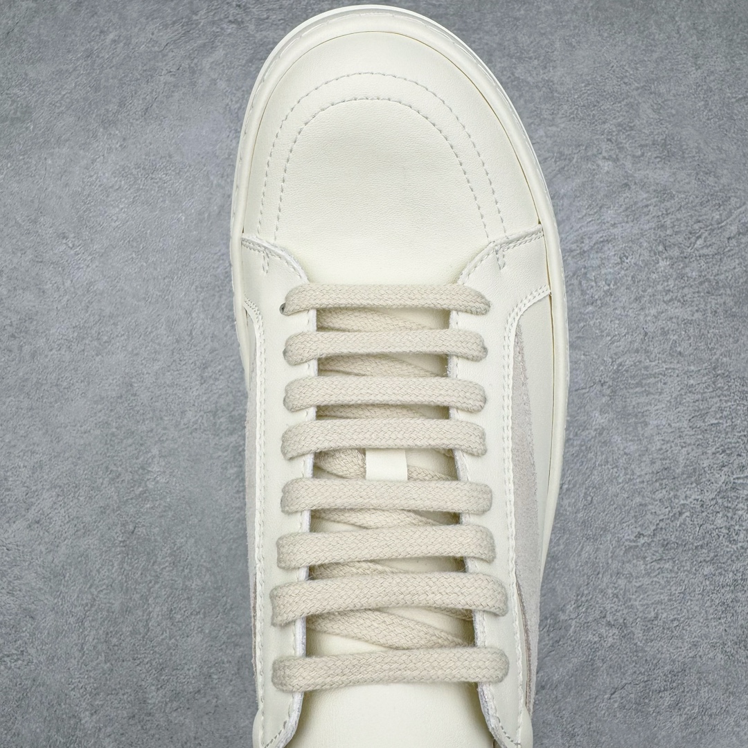 RICK OWENS DRKSHDW RO 圆头 低筒  板鞋 休闲鞋 波鞋 男鞋 女鞋 帆布  白色 牛皮 RU01D3897LCOLVS-1111