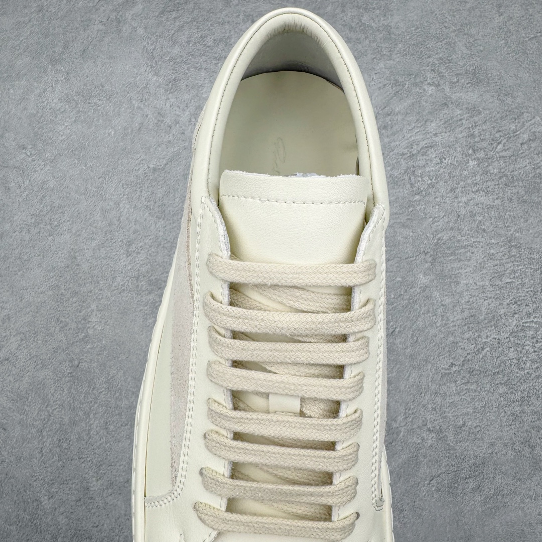 RICK OWENS DRKSHDW RO 圆头 低筒  板鞋 休闲鞋 波鞋 男鞋 女鞋 帆布  白色 牛皮 RU01D3897LCOLVS-1111