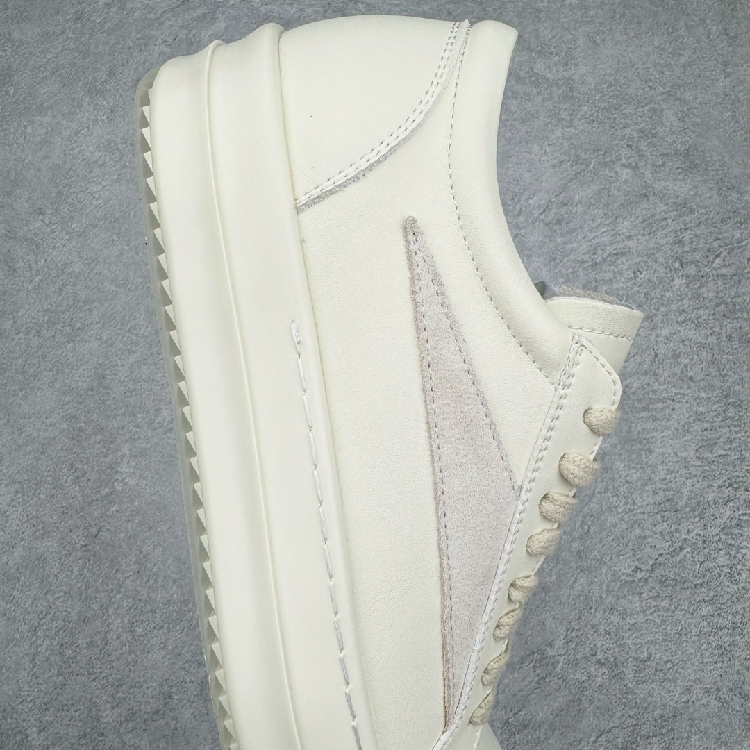 RICK OWENS DRKSHDW RO 圆头 低筒  板鞋 休闲鞋 波鞋 男鞋 女鞋 帆布  白色 牛皮 RU01D3897LCOLVS-1111