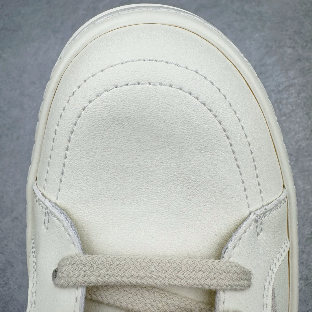 RICK OWENS DRKSHDW RO 圆头 低筒  板鞋 休闲鞋 波鞋 男鞋 女鞋 帆布  白色 牛皮 RU01D3897LCOLVS-1111