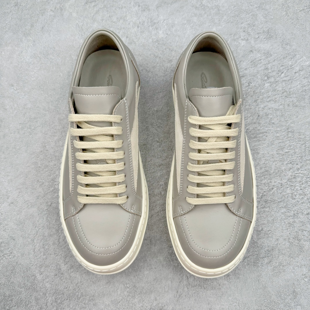 RICK OWENS DRKSHDW RO 圆头 低筒  板鞋 休闲鞋 波鞋 男鞋 女鞋 帆布  灰色 牛皮  RU02E1897LCOLVS0611