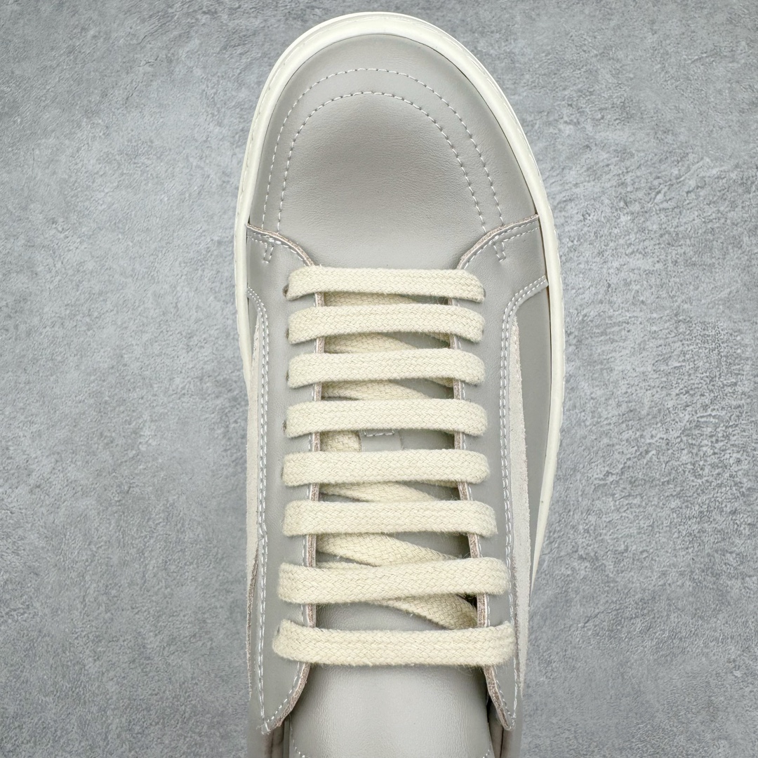 RICK OWENS DRKSHDW RO 圆头 低筒  板鞋 休闲鞋 波鞋 男鞋 女鞋 帆布  灰色 牛皮  RU02E1897LCOLVS0611