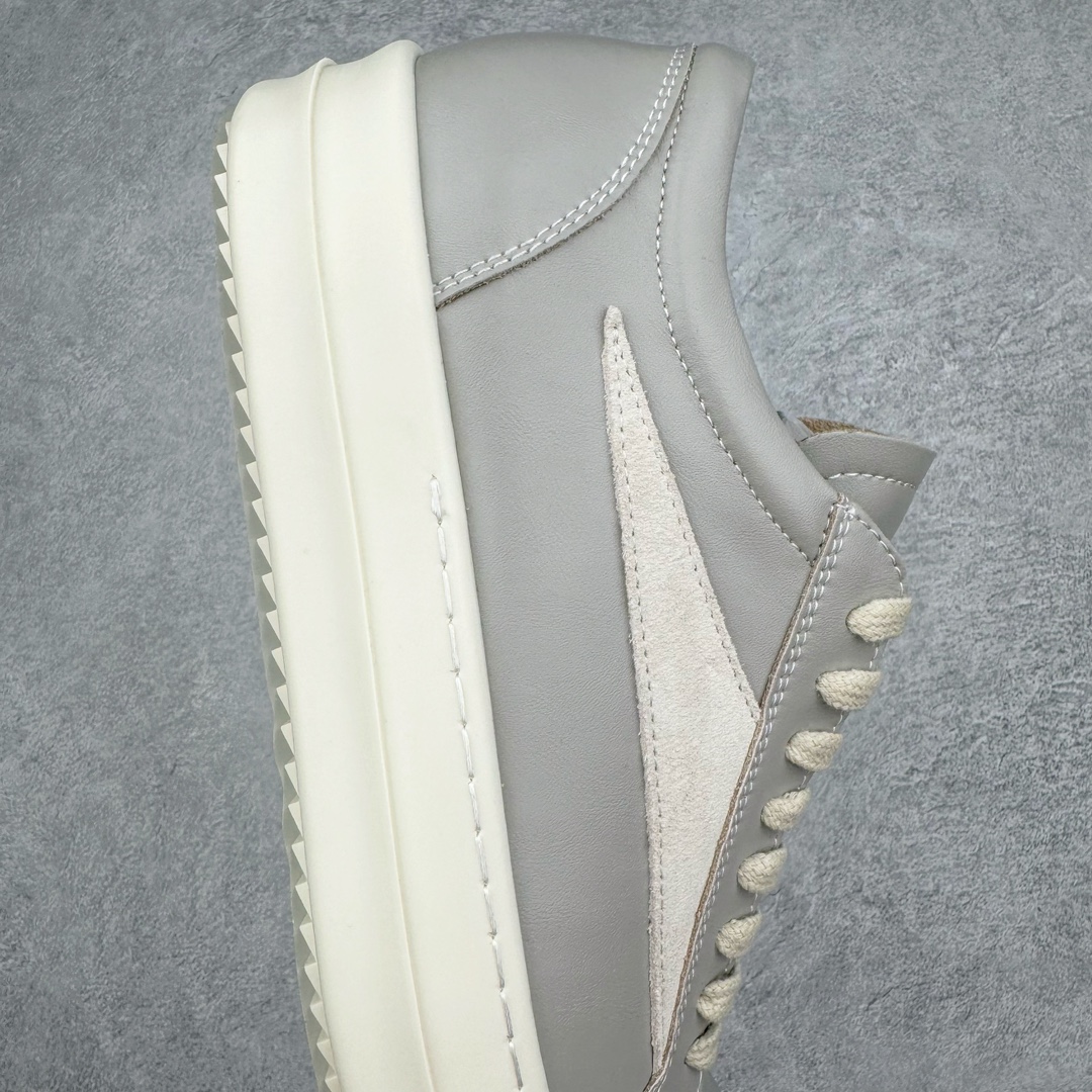 RICK OWENS DRKSHDW RO 圆头 低筒  板鞋 休闲鞋 波鞋 男鞋 女鞋 帆布  灰色 牛皮  RU02E1897LCOLVS0611