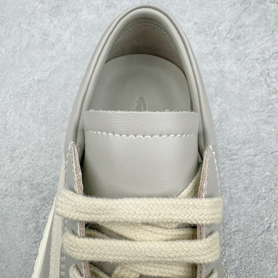 RICK OWENS DRKSHDW RO 圆头 低筒  板鞋 休闲鞋 波鞋 男鞋 女鞋 帆布  灰色 牛皮  RU02E1897LCOLVS0611