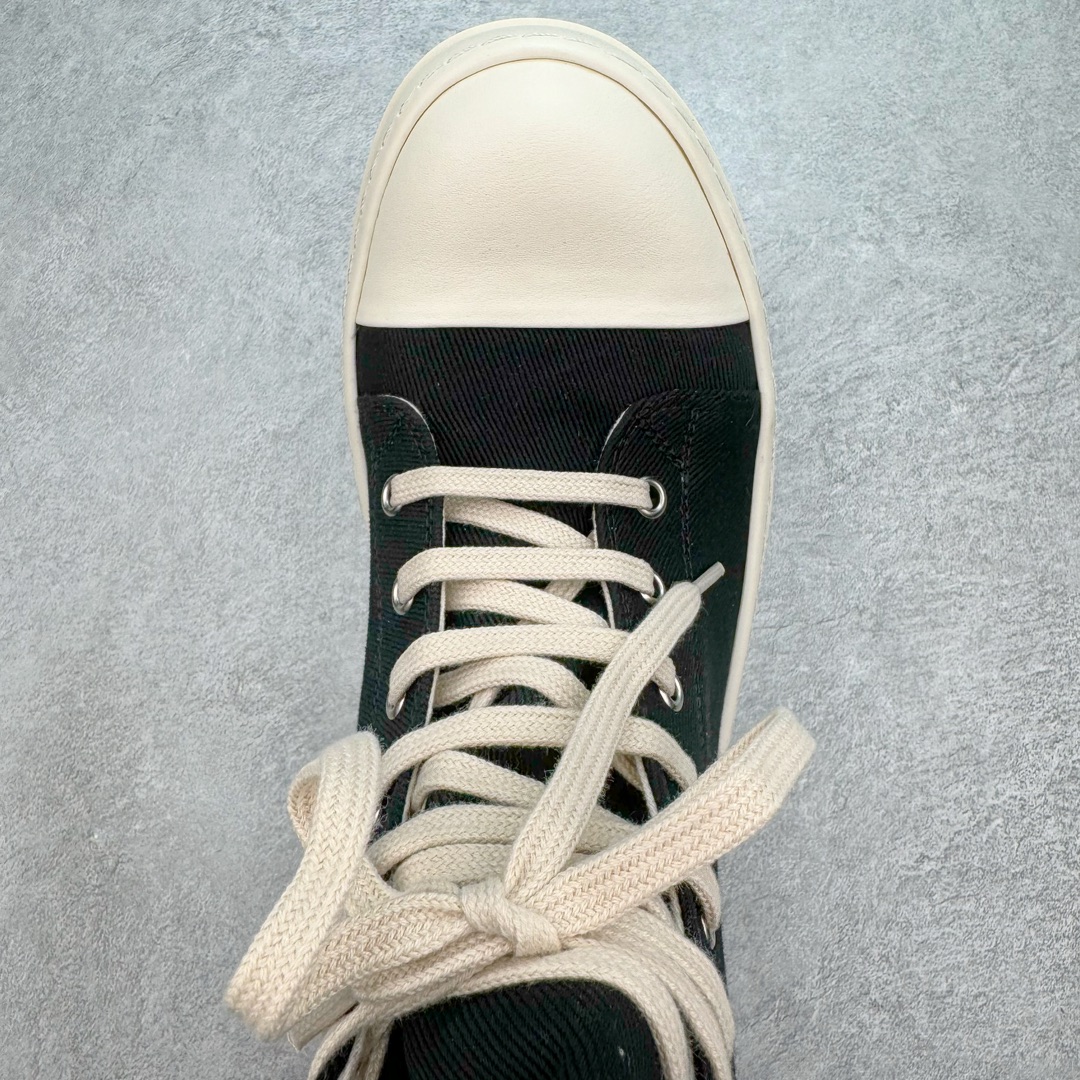 RICK OWENS DRKSHDW RO 圆头 高筒  板鞋 休闲鞋 波鞋 男鞋 女鞋 帆布 黑色 帆布拉链 DU02A3800NDKEH2-911