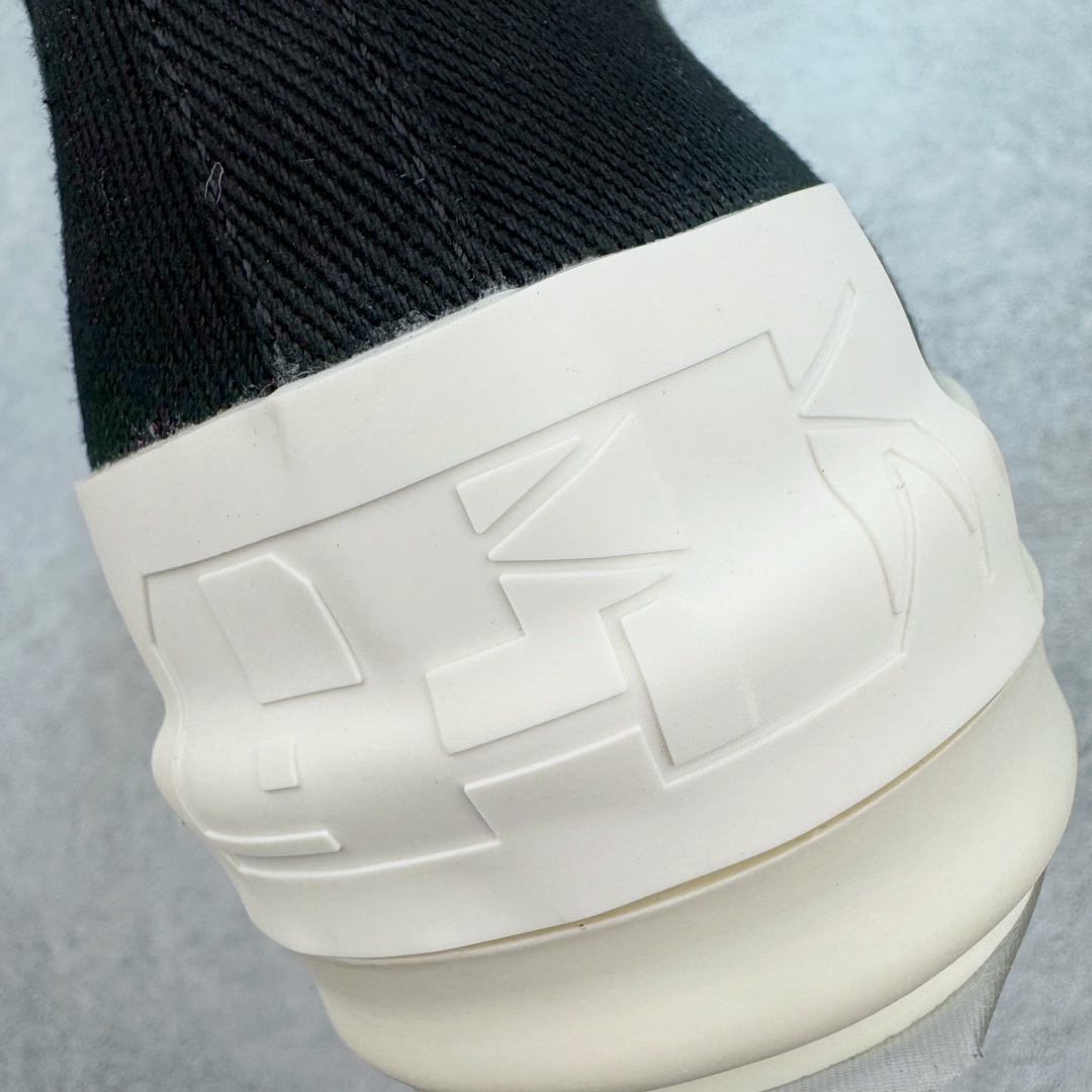 RICK OWENS DRKSHDW RO 圆头 高筒  板鞋 休闲鞋 波鞋 男鞋 女鞋 帆布 黑色 帆布拉链 DU02A3800NDKEH2-911
