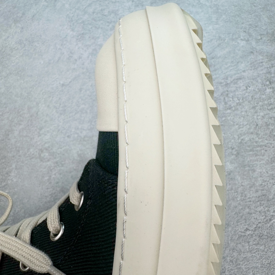 RICK OWENS DRKSHDW RO 圆头 高筒  板鞋 休闲鞋 波鞋 男鞋 女鞋 帆布 黑色 帆布拉链 DU02A3800NDKEH2-911