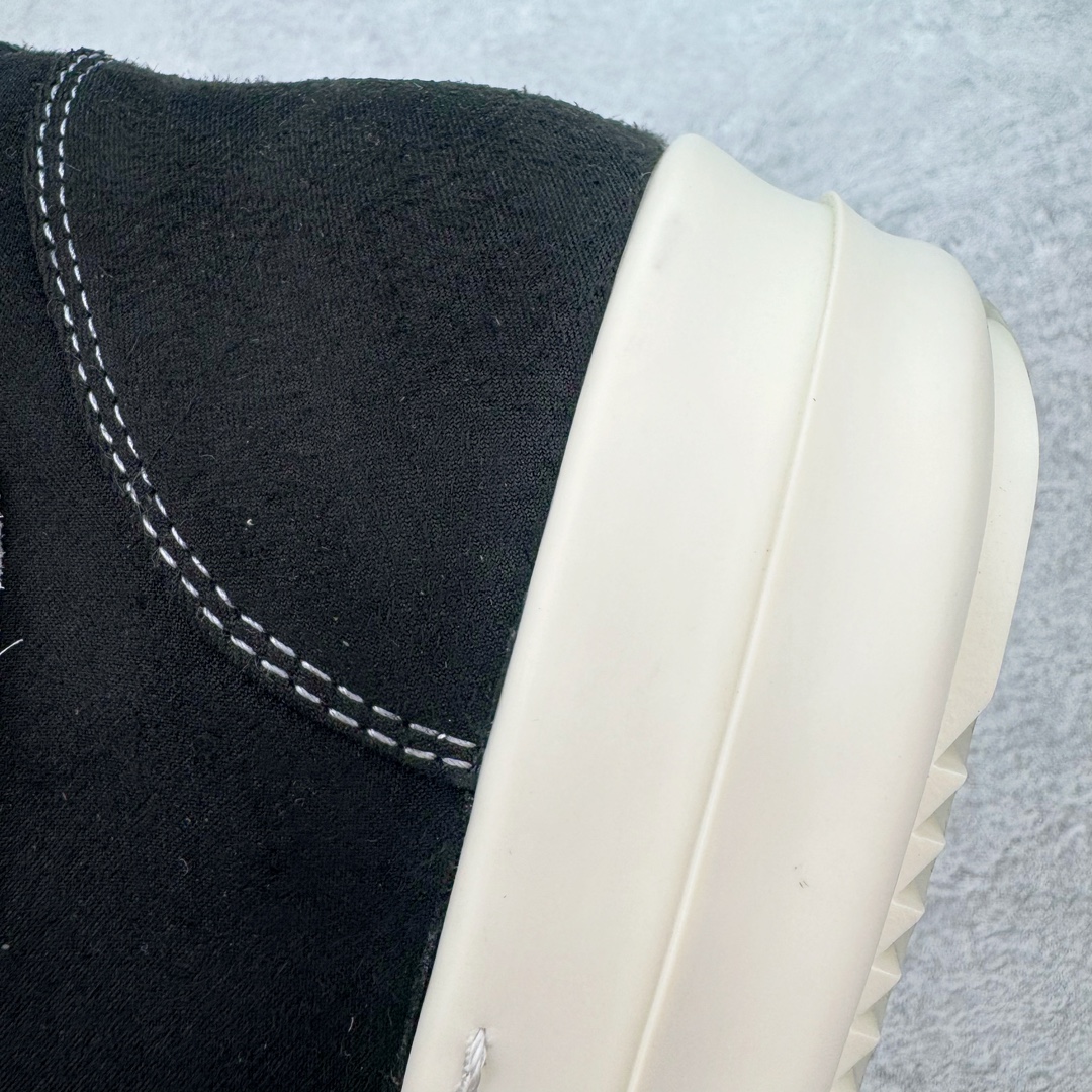 RICK OWENS DRKSHDW RO 圆头 高筒  板鞋 休闲鞋 波鞋 男鞋 女鞋 帆布 黑色 麂皮  DU01D1810NDKLVS-911