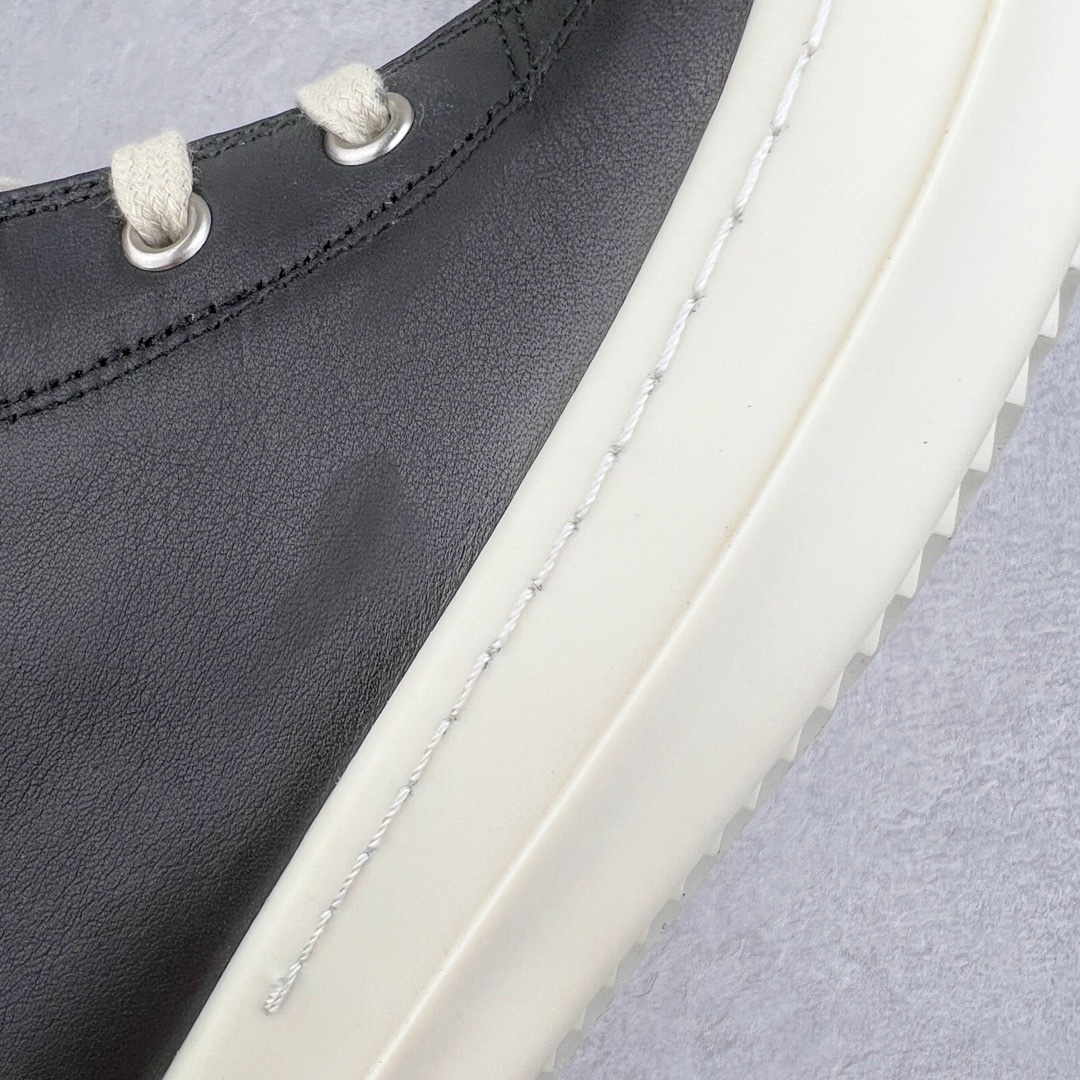 RICK OWENS DRKSHDW RO 圆头 高筒  板鞋 休闲鞋 波鞋 男鞋 女鞋 帆布 黑色 牛皮拉链 RU02E1890LCO-911
