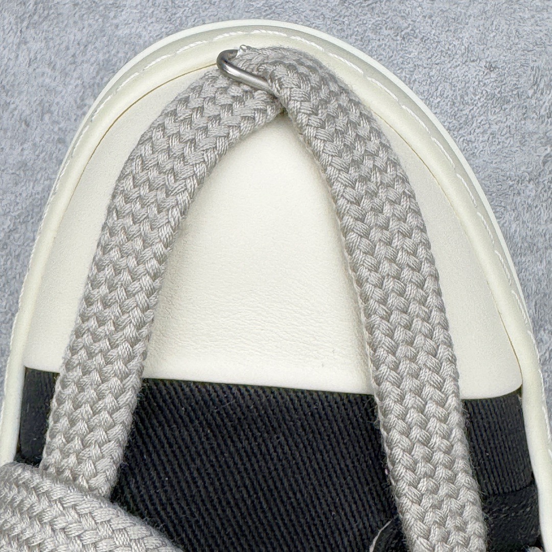 粗鞋带RICK OWENS DRKSHDW RO 圆头 高筒  板鞋 休闲鞋 波鞋 男鞋 女鞋 帆布 黑色 牛仔布拉链 DU02C5805DOW2-9811