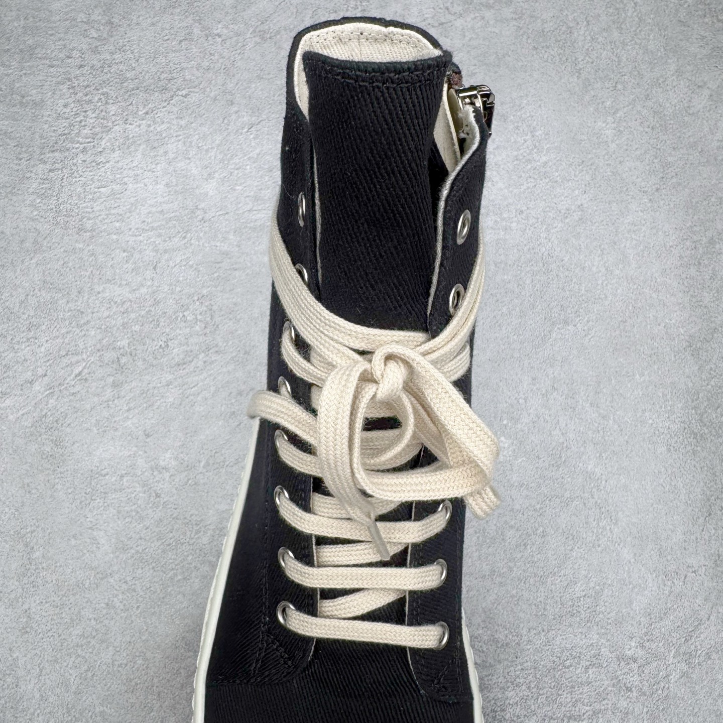 厚底 RICK OWENS DRKSHDW RO 圆头 高筒  板鞋 休闲鞋 波鞋 男鞋 女鞋 帆布 黑色 帆布 DU02D2831DOEM9-9811