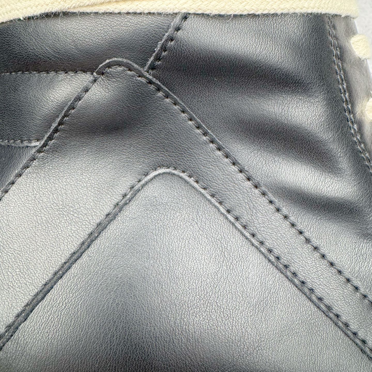 生胶底 RICK OWENS DRKSHDW RO 圆头 高筒  板鞋 休闲鞋 波鞋 男鞋 女鞋 帆布 黑色 皮倒三角 RU02E1801LCO-91