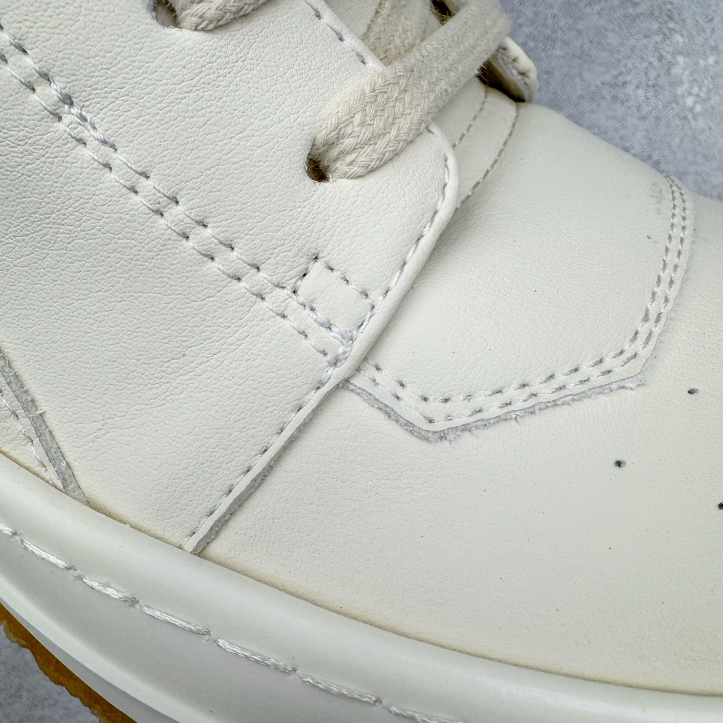 生胶底 RICK OWENS DRKSHDW RO 圆头 高筒  板鞋 休闲鞋 波鞋 男鞋 女鞋 帆布 白色 皮倒三角 RU02E1801LCO-111