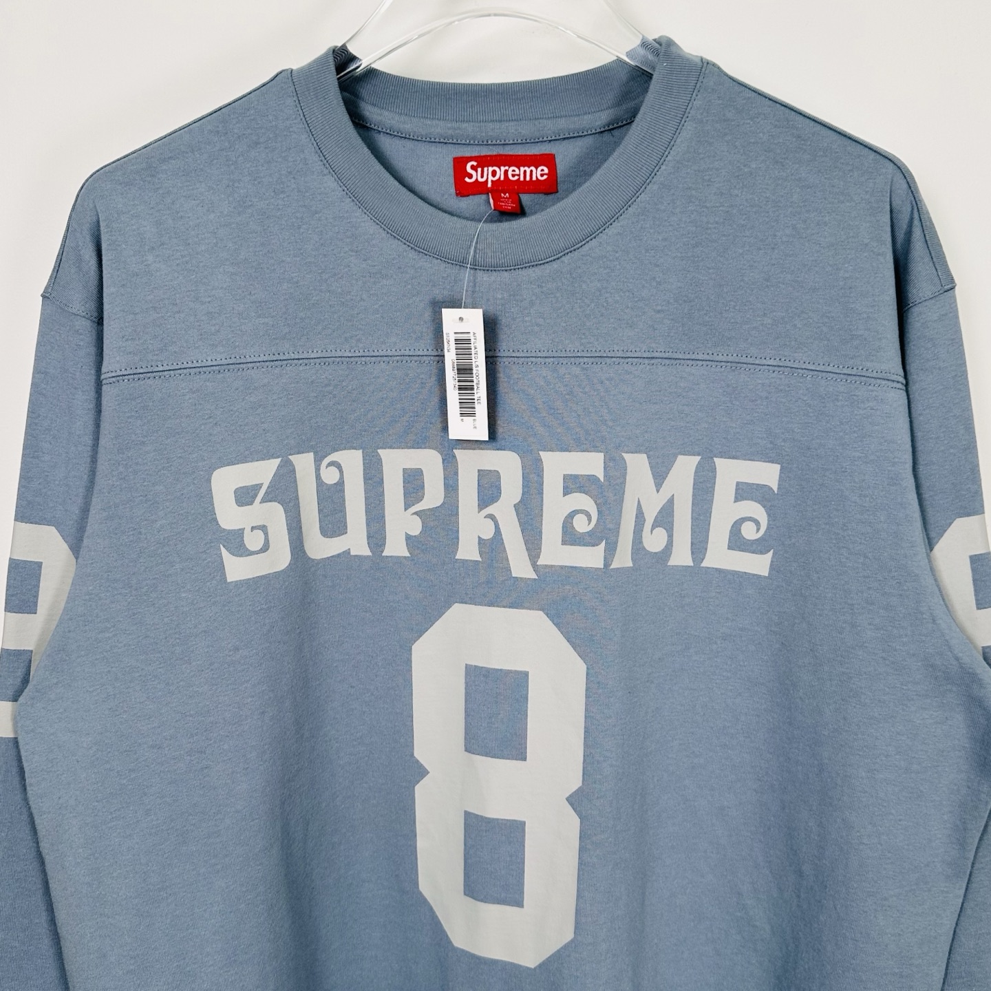 Supreme 8号 足球衣 图案舒适套头长袖美式潮流毛衣  男女同款 SUP-SS25-090