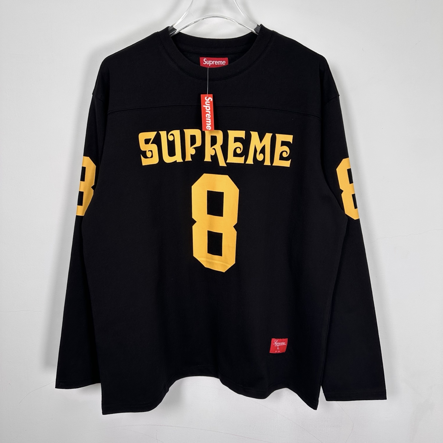 Supreme 8号 足球衣 图案舒适套头长袖美式潮流毛衣  男女同款 SUP-SS25-090