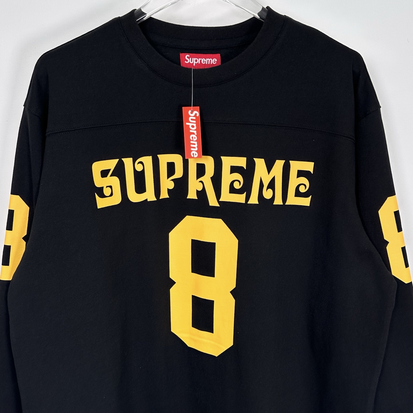 Supreme 8号 足球衣 图案舒适套头长袖美式潮流毛衣  男女同款 SUP-SS25-090
