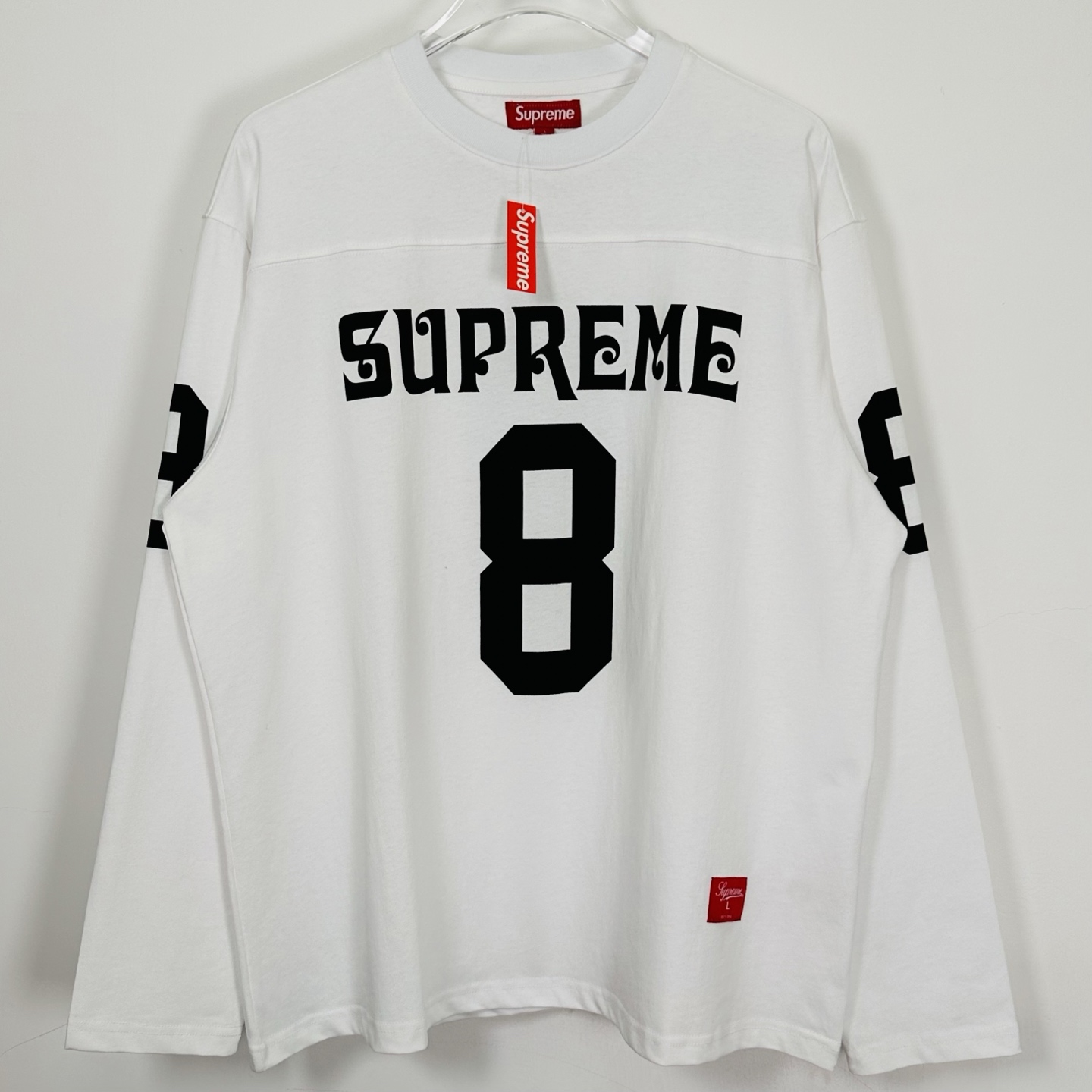 Supreme 8号 足球衣 图案舒适套头长袖美式潮流毛衣  男女同款 SUP-SS25-090