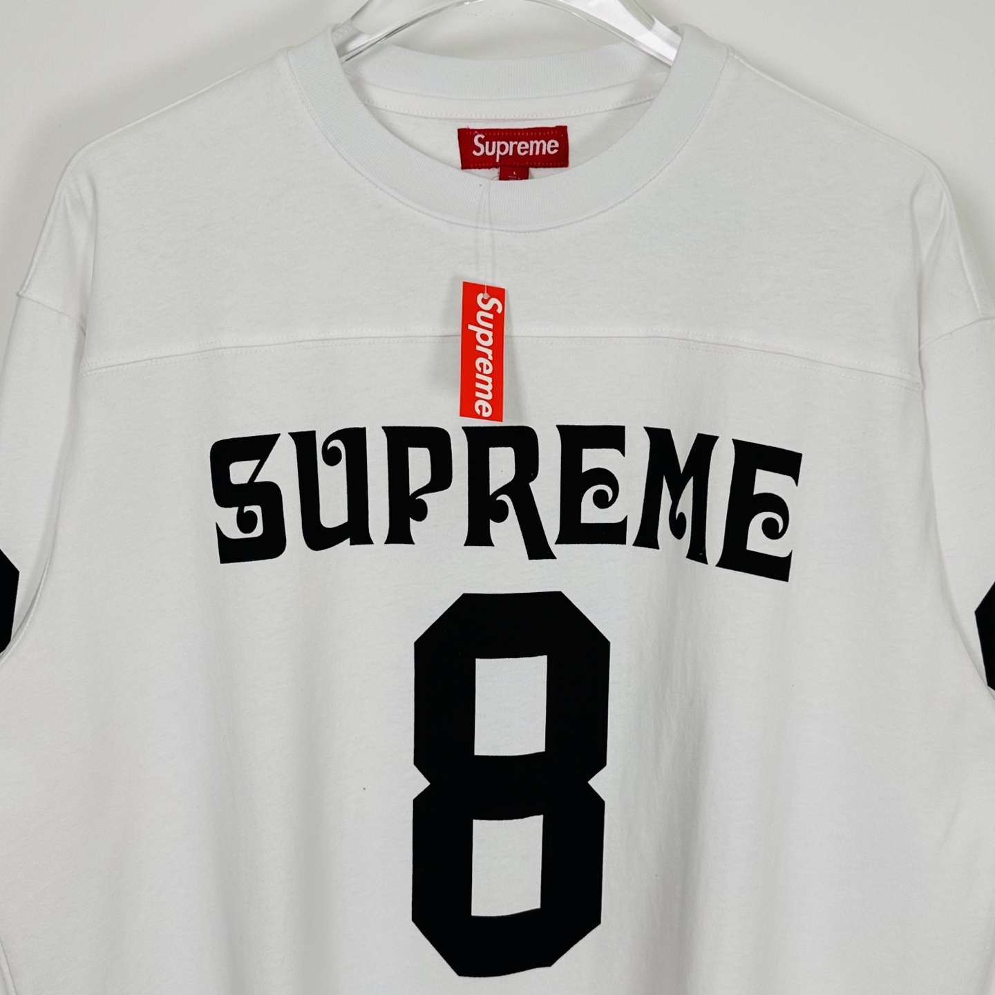 Supreme 8号 足球衣 图案舒适套头长袖美式潮流毛衣  男女同款 SUP-SS25-090