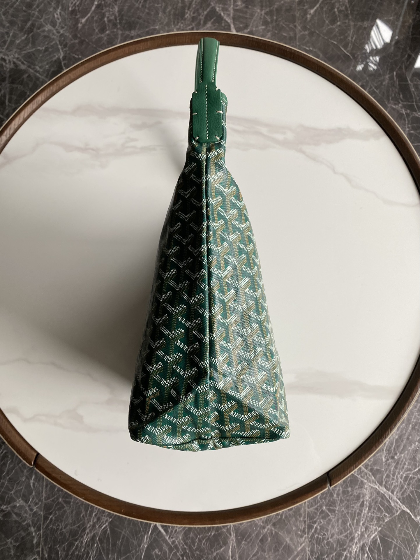  戈雅 GOYARD Bohème Hobo Y字老花满印抗压皮革手柄 帆布拼牛皮 腋下包子母包 单肩手提包 女款 