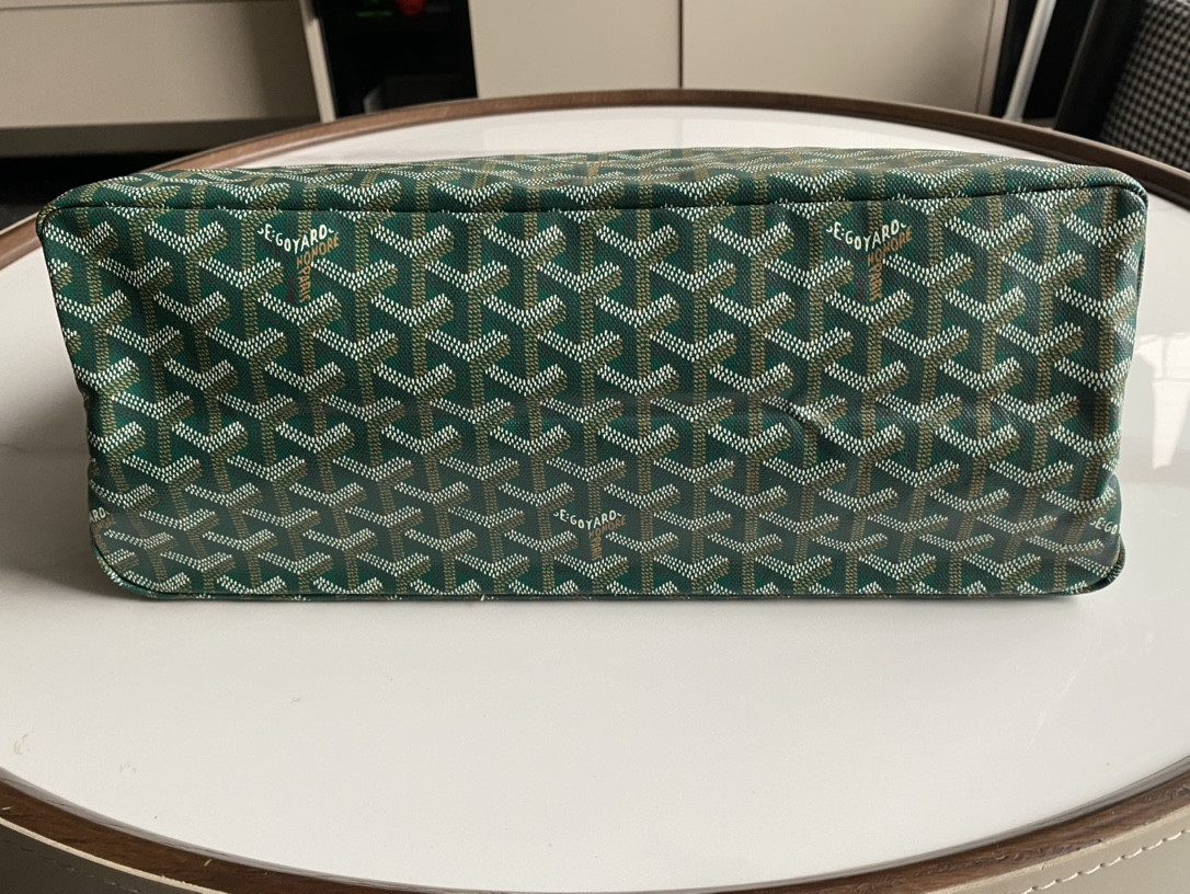  戈雅 GOYARD Bohème Hobo Y字老花满印抗压皮革手柄 帆布拼牛皮 腋下包子母包 单肩手提包 女款 