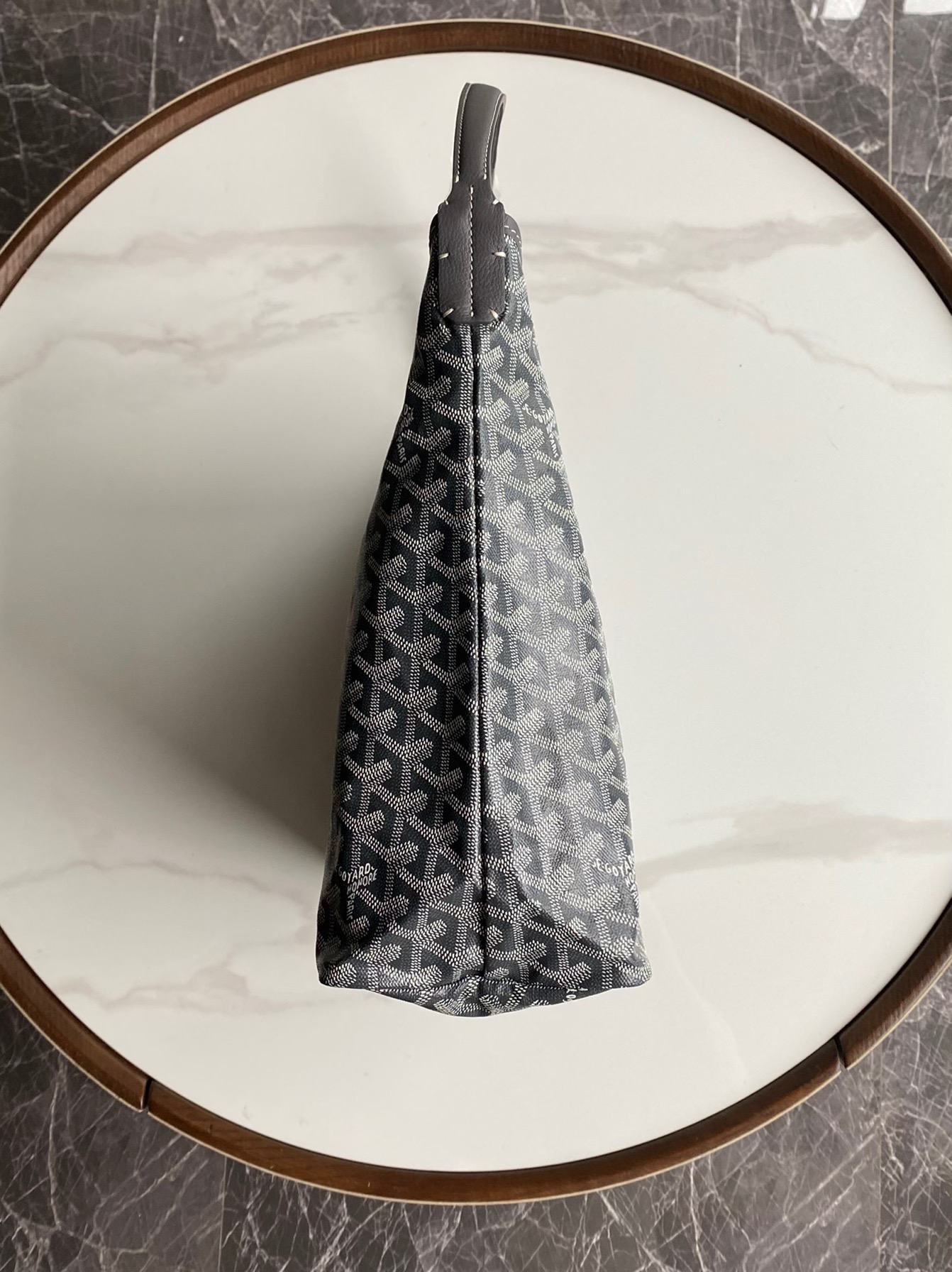  戈雅 GOYARD Bohème Hobo Y字老花满印抗压皮革手柄 帆布拼牛皮 腋下包子母包 单肩手提包 女款 