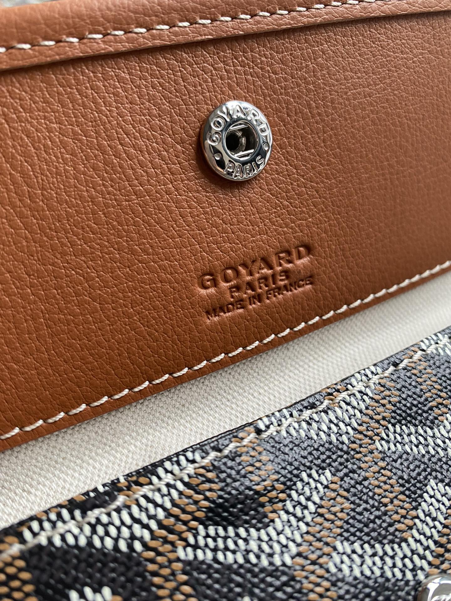  戈雅 GOYARD Bohème Hobo Y字老花满印抗压皮革手柄 帆布拼牛皮 腋下包子母包 单肩手提包 女款 