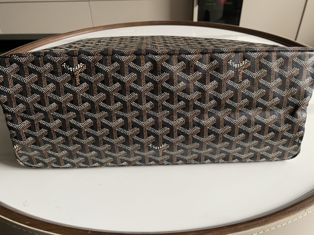  戈雅 GOYARD Bohème Hobo Y字老花满印抗压皮革手柄 帆布拼牛皮 腋下包子母包 单肩手提包 女款 
