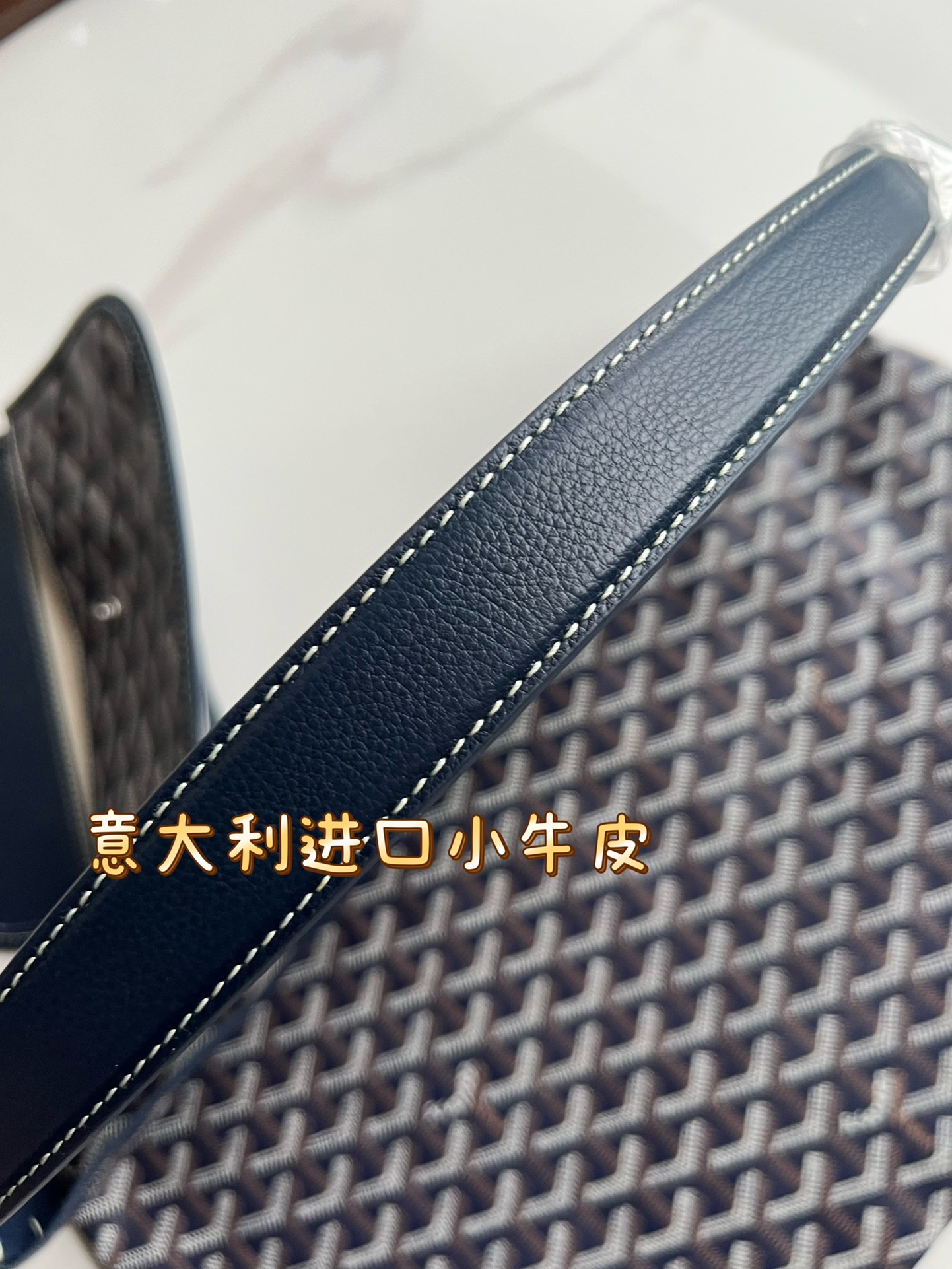  戈雅 GOYARD Bohème Hobo Y字老花满印抗压皮革手柄 帆布拼牛皮 腋下包子母包 单肩手提包 女款 