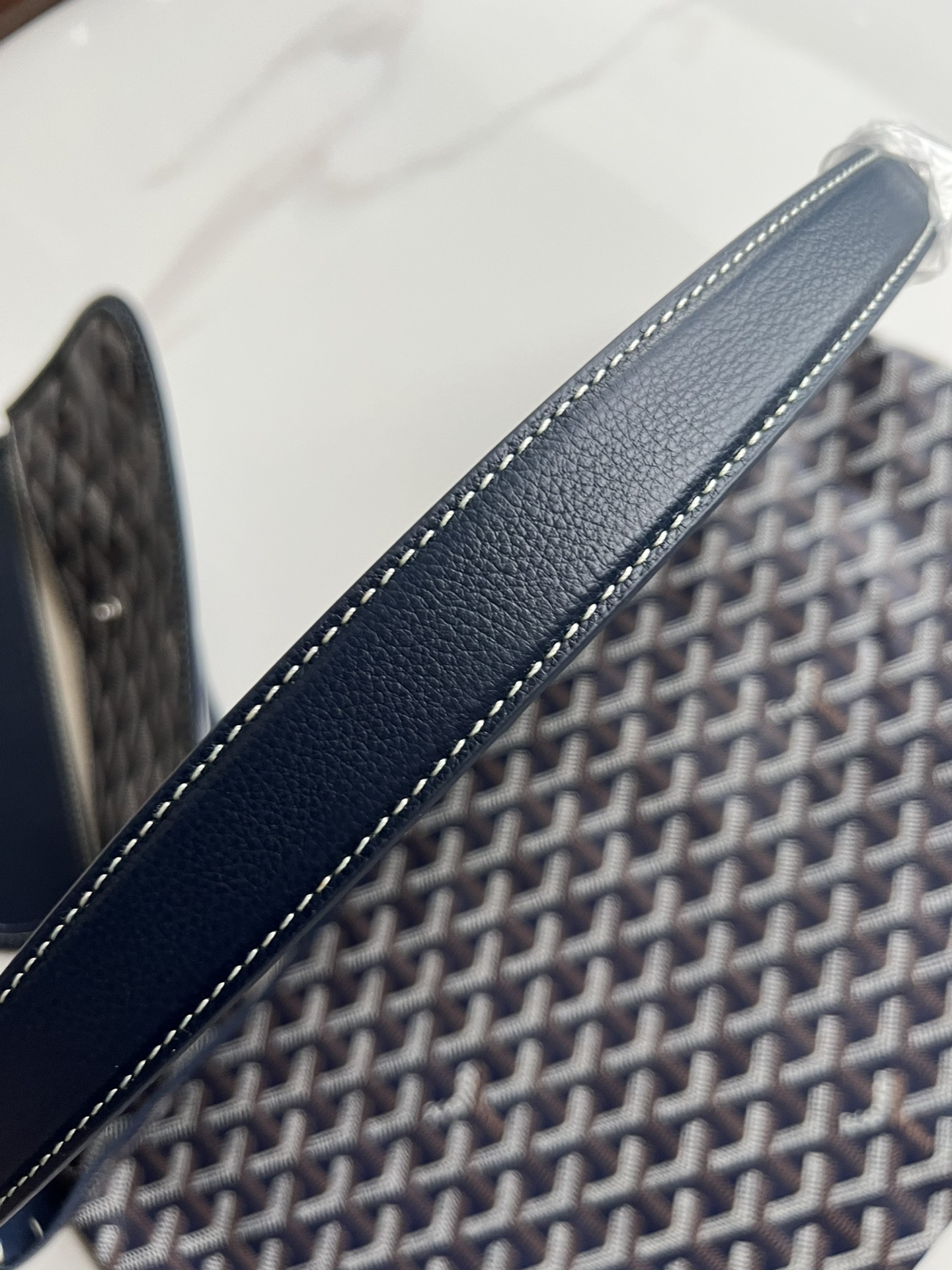  戈雅 GOYARD Bohème Hobo Y字老花满印抗压皮革手柄 帆布拼牛皮 腋下包子母包 单肩手提包 女款 