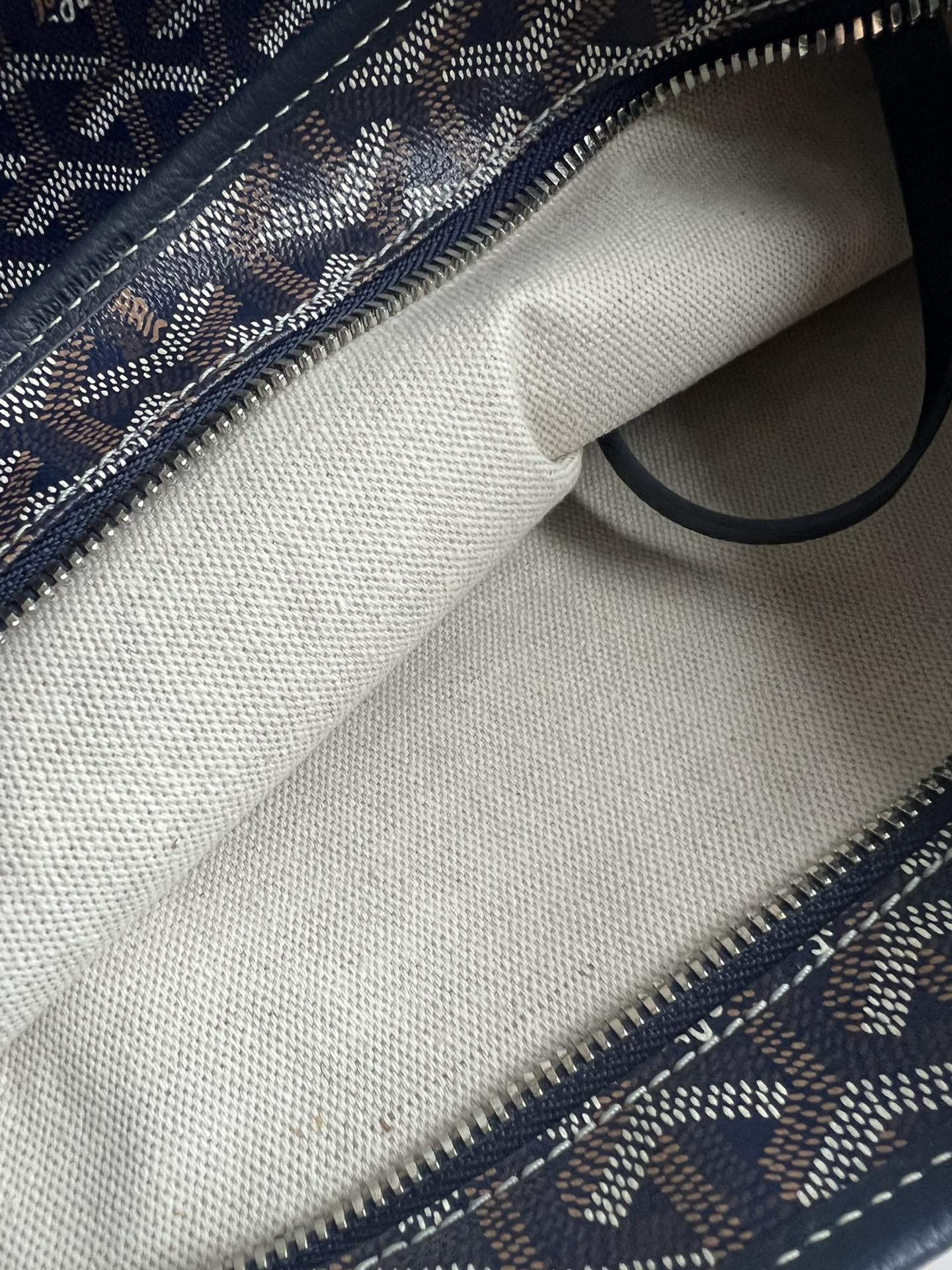  戈雅 GOYARD Bohème Hobo Y字老花满印抗压皮革手柄 帆布拼牛皮 腋下包子母包 单肩手提包 女款 