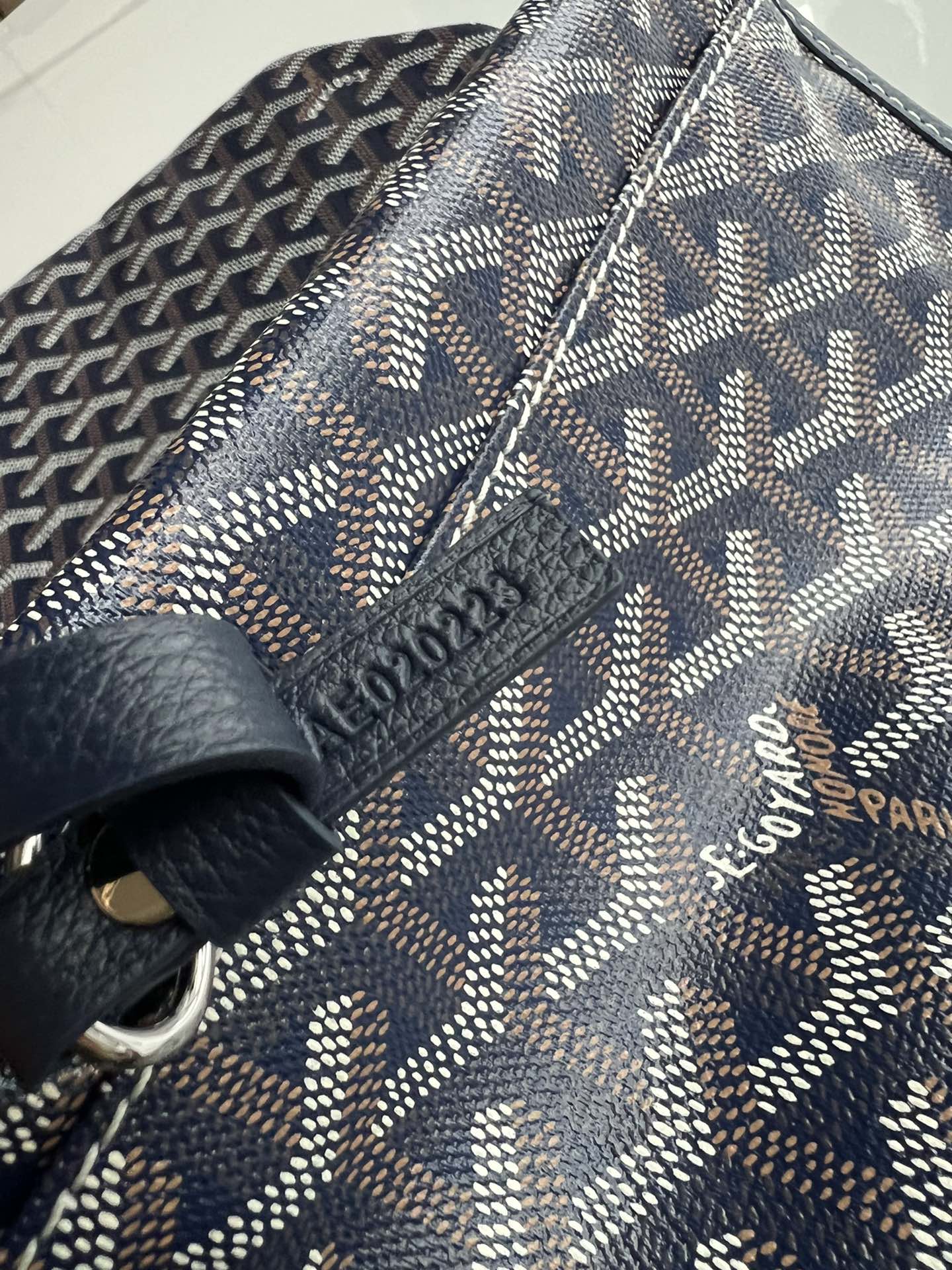  戈雅 GOYARD Bohème Hobo Y字老花满印抗压皮革手柄 帆布拼牛皮 腋下包子母包 单肩手提包 女款 