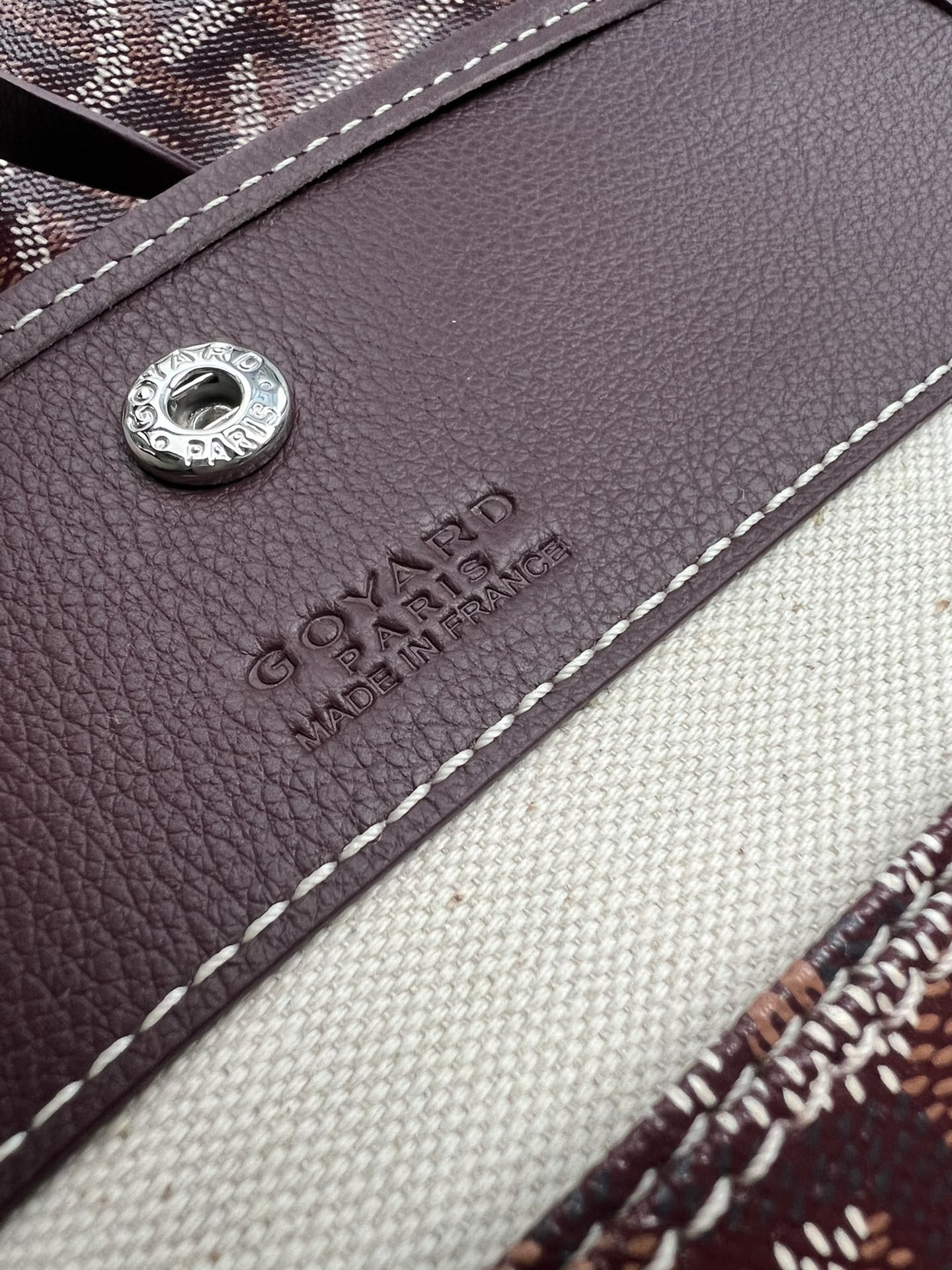  戈雅 GOYARD Bohème Hobo Y字老花满印抗压皮革手柄 帆布拼牛皮 腋下包子母包 单肩手提包 女款 