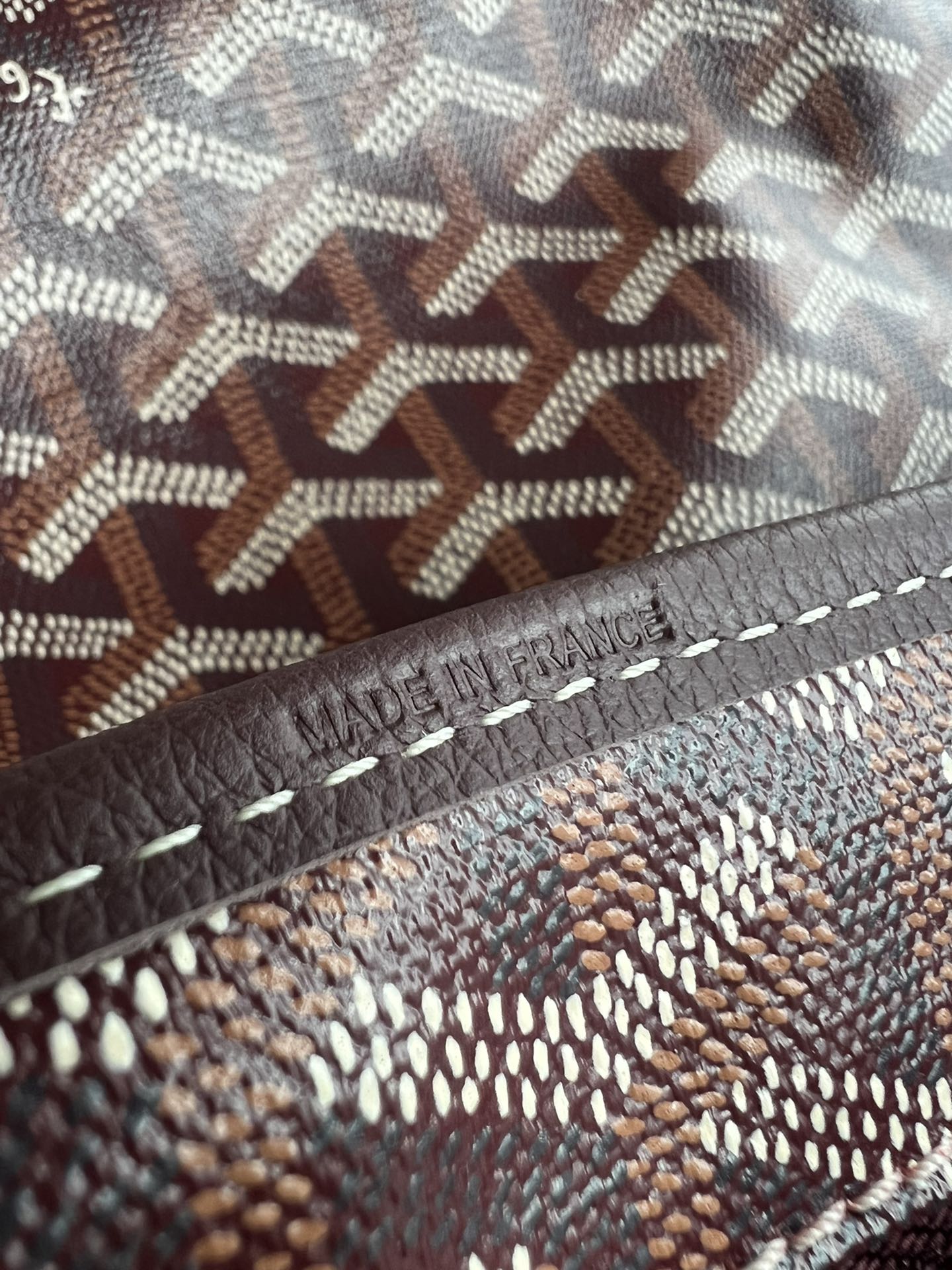  戈雅 GOYARD Bohème Hobo Y字老花满印抗压皮革手柄 帆布拼牛皮 腋下包子母包 单肩手提包 女款 