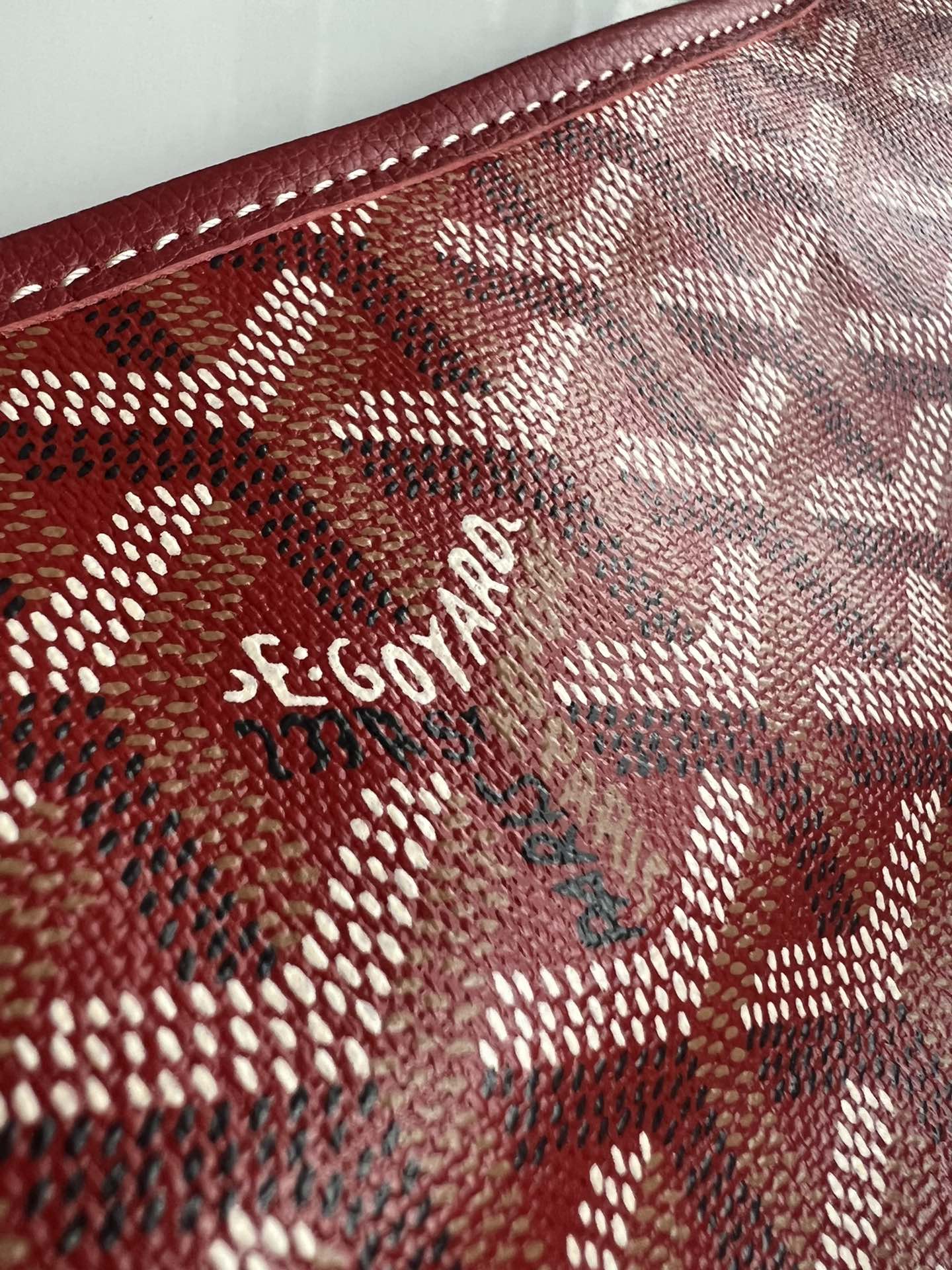  戈雅 GOYARD Bohème Hobo Y字老花满印抗压皮革手柄 帆布拼牛皮 腋下包子母包 单肩手提包 女款 