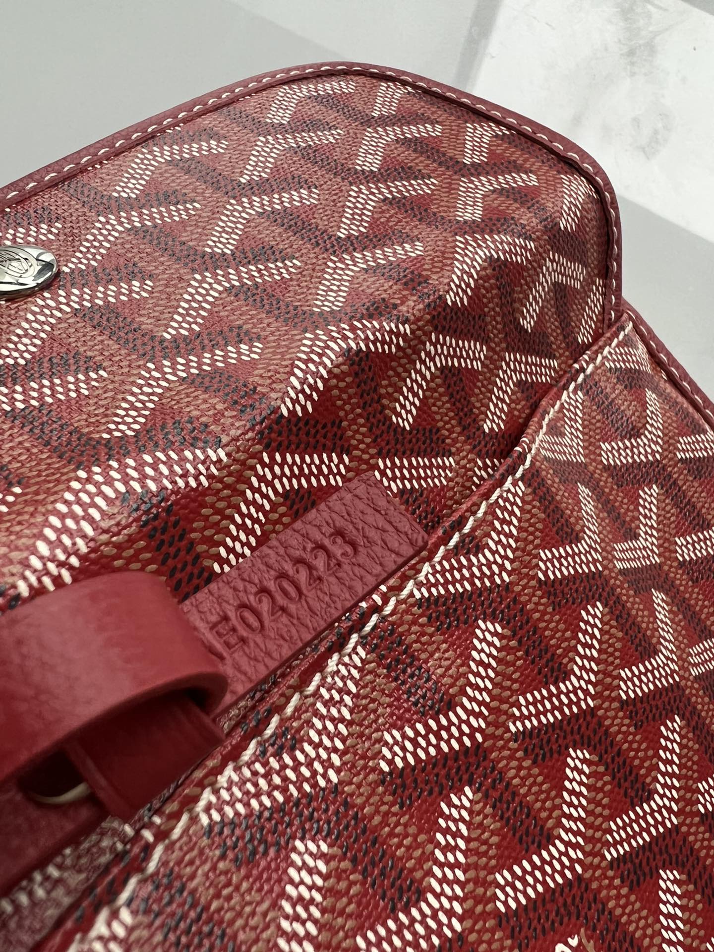 戈雅 GOYARD Bohème Hobo Y字老花满印抗压皮革手柄 帆布拼牛皮 腋下包子母包 单肩手提包 女款 