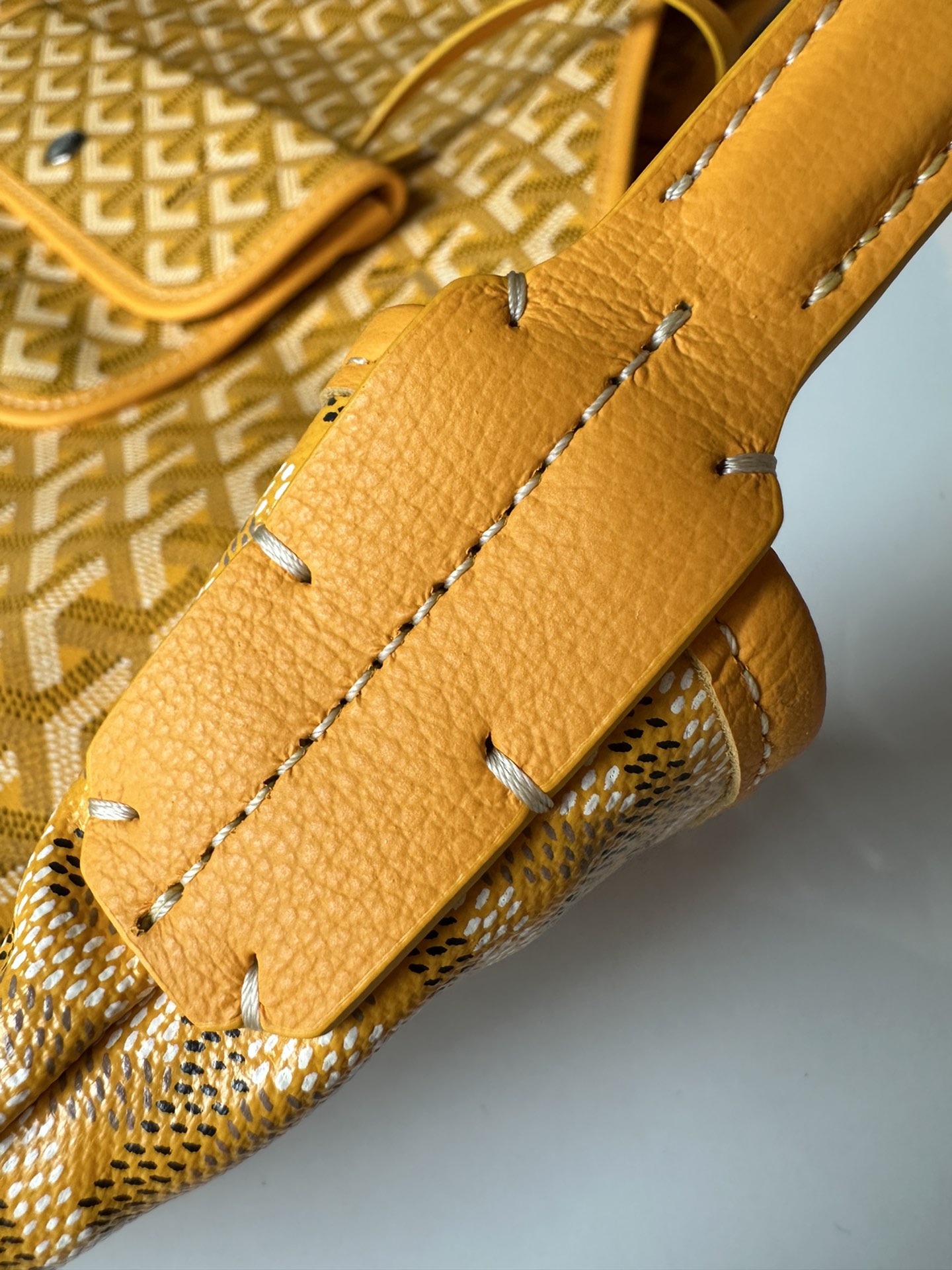  戈雅 GOYARD Bohème Hobo Y字老花满印抗压皮革手柄 帆布拼牛皮 腋下包子母包 单肩手提包 女款 