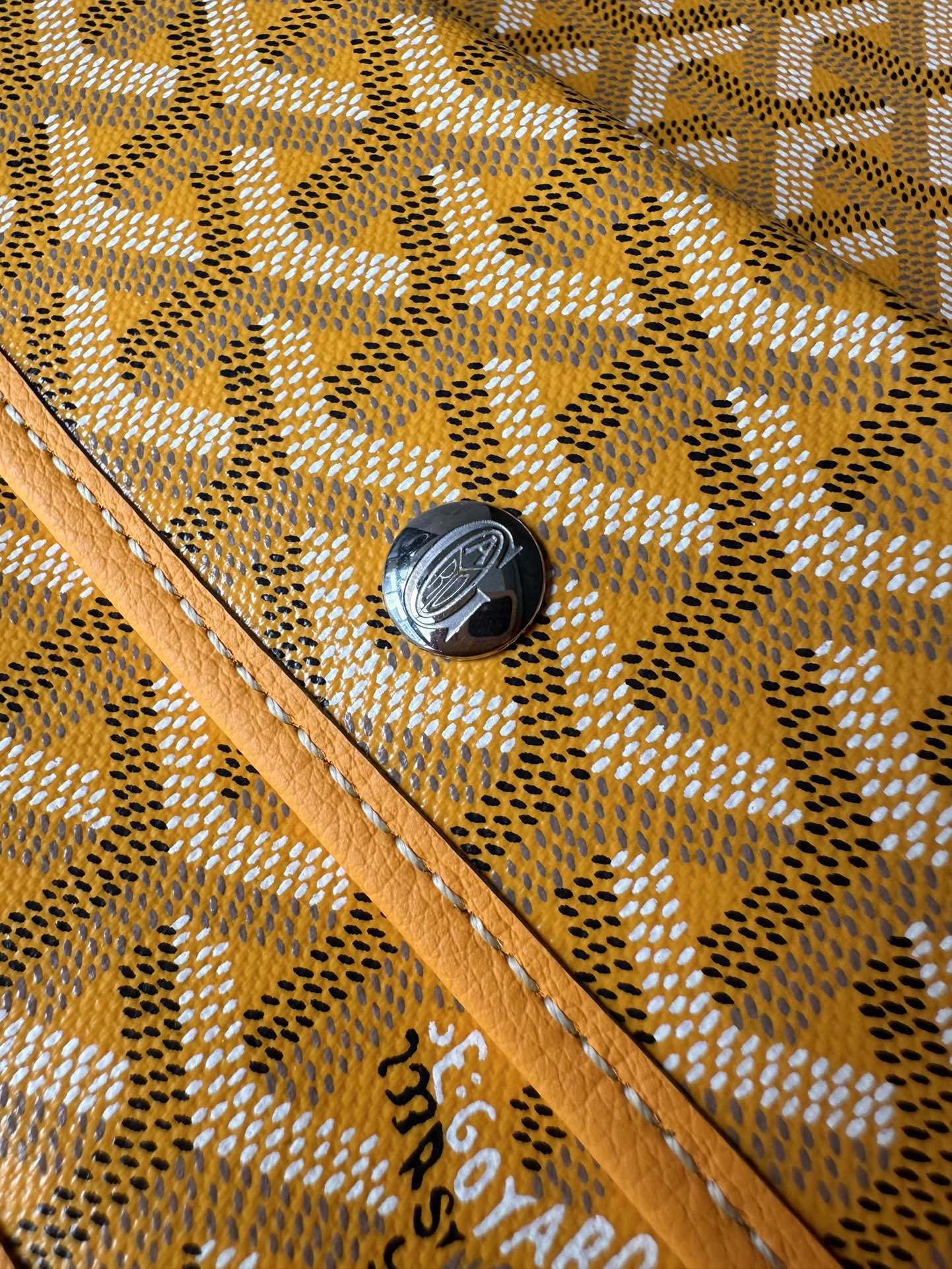  戈雅 GOYARD Bohème Hobo Y字老花满印抗压皮革手柄 帆布拼牛皮 腋下包子母包 单肩手提包 女款 