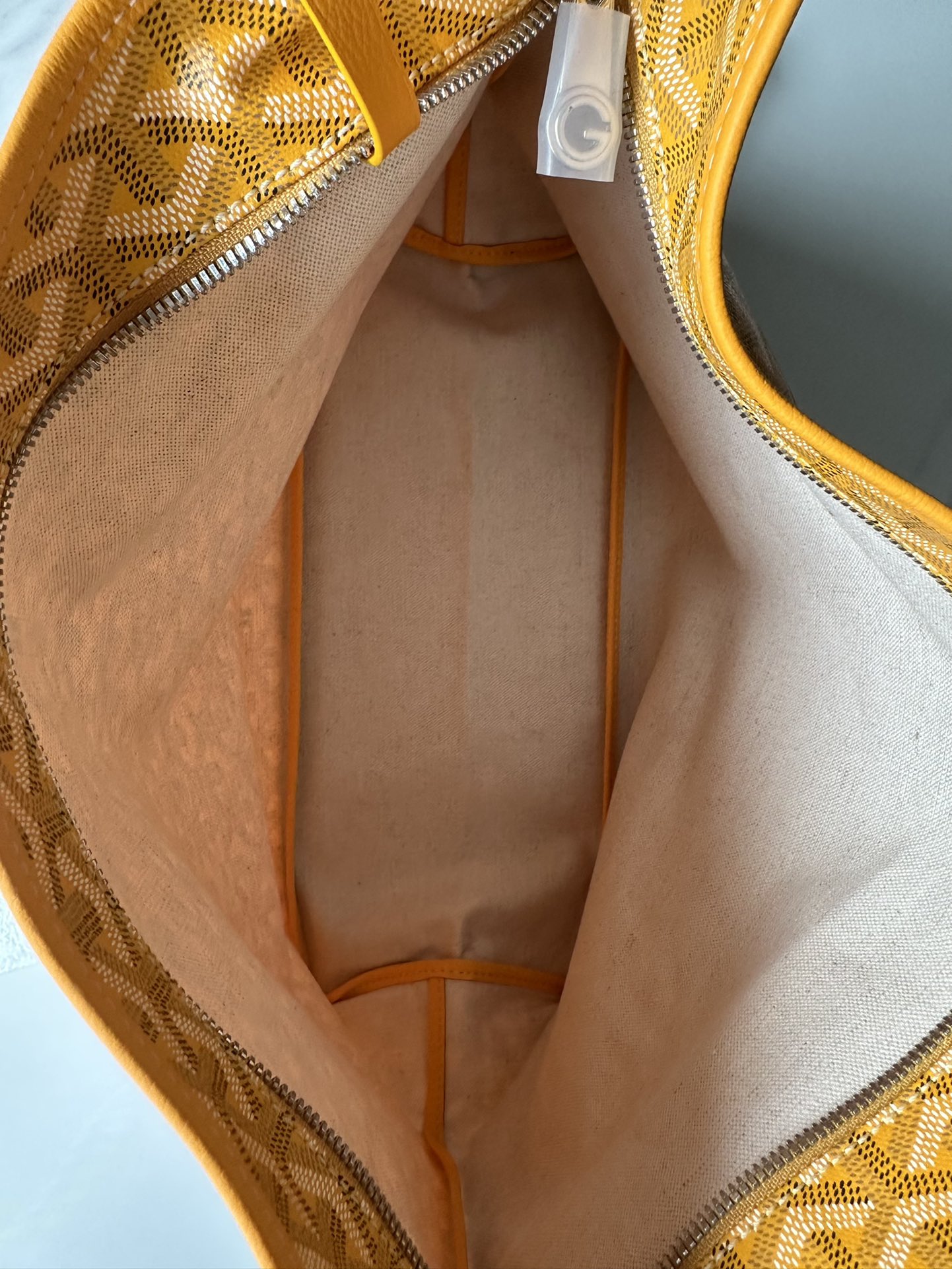  戈雅 GOYARD Bohème Hobo Y字老花满印抗压皮革手柄 帆布拼牛皮 腋下包子母包 单肩手提包 女款 