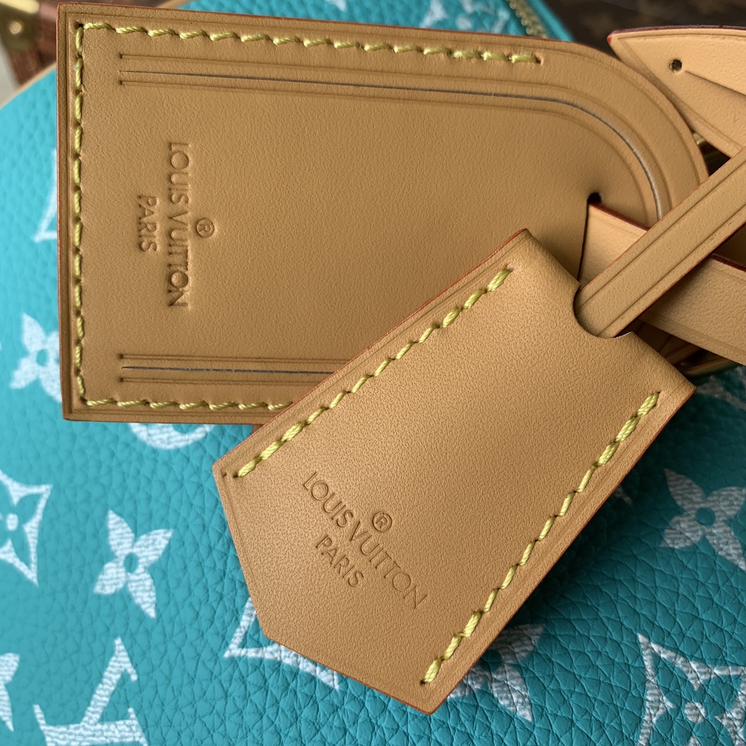 LOUIS VUITTON 路易威登 LV Speedy P9 Bandoulière 30 可拆卸肩带 LV牛皮革 斜挎包 单肩包 双肩包 水桶 手提包 绿松石