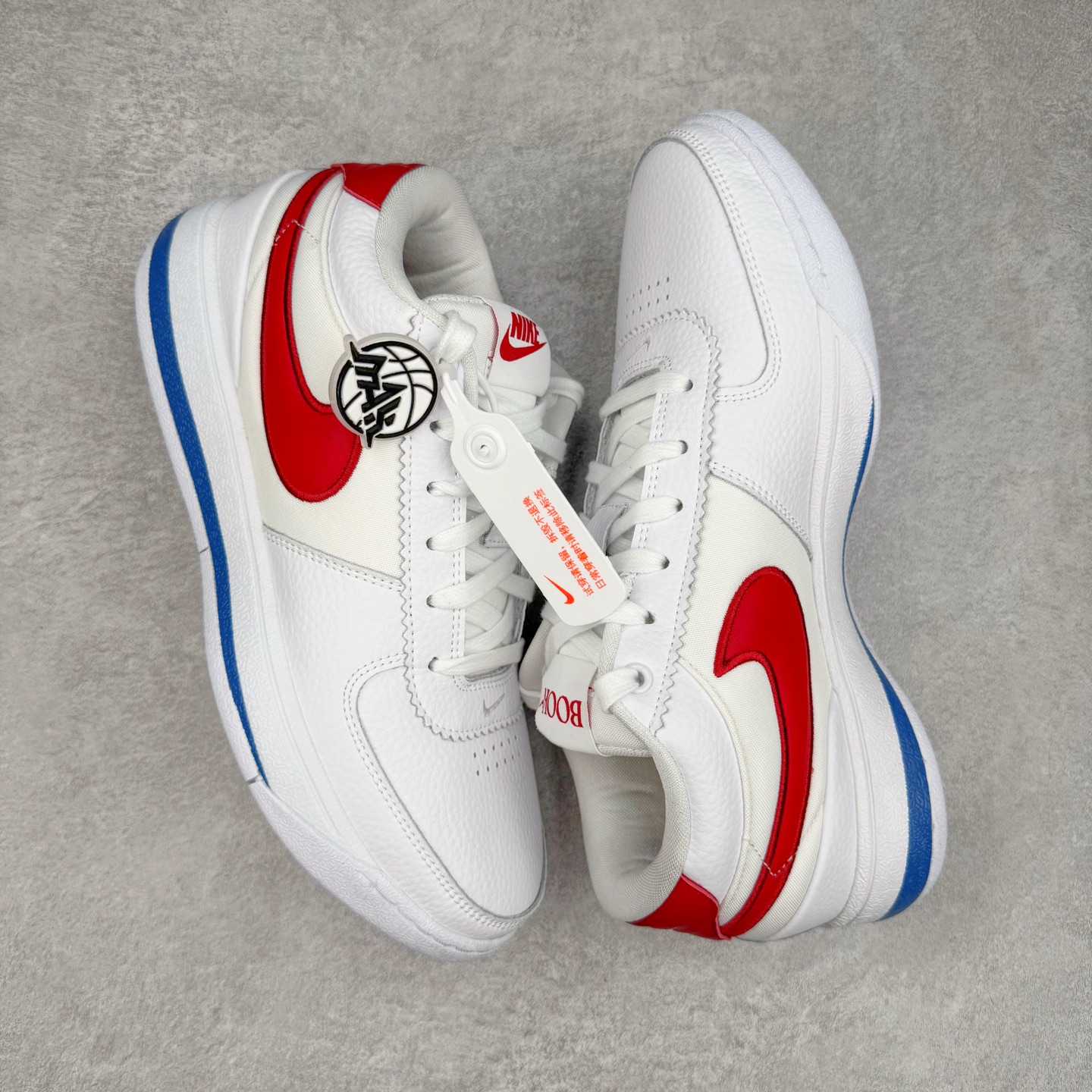 灭世/Max Nike Book 1 布克一代  低筒 前后气垫  耐磨透氣 實戰籃球鞋 波鞋 球鞋 男鞋 波鞋 白蓝红 FJ4250-105 