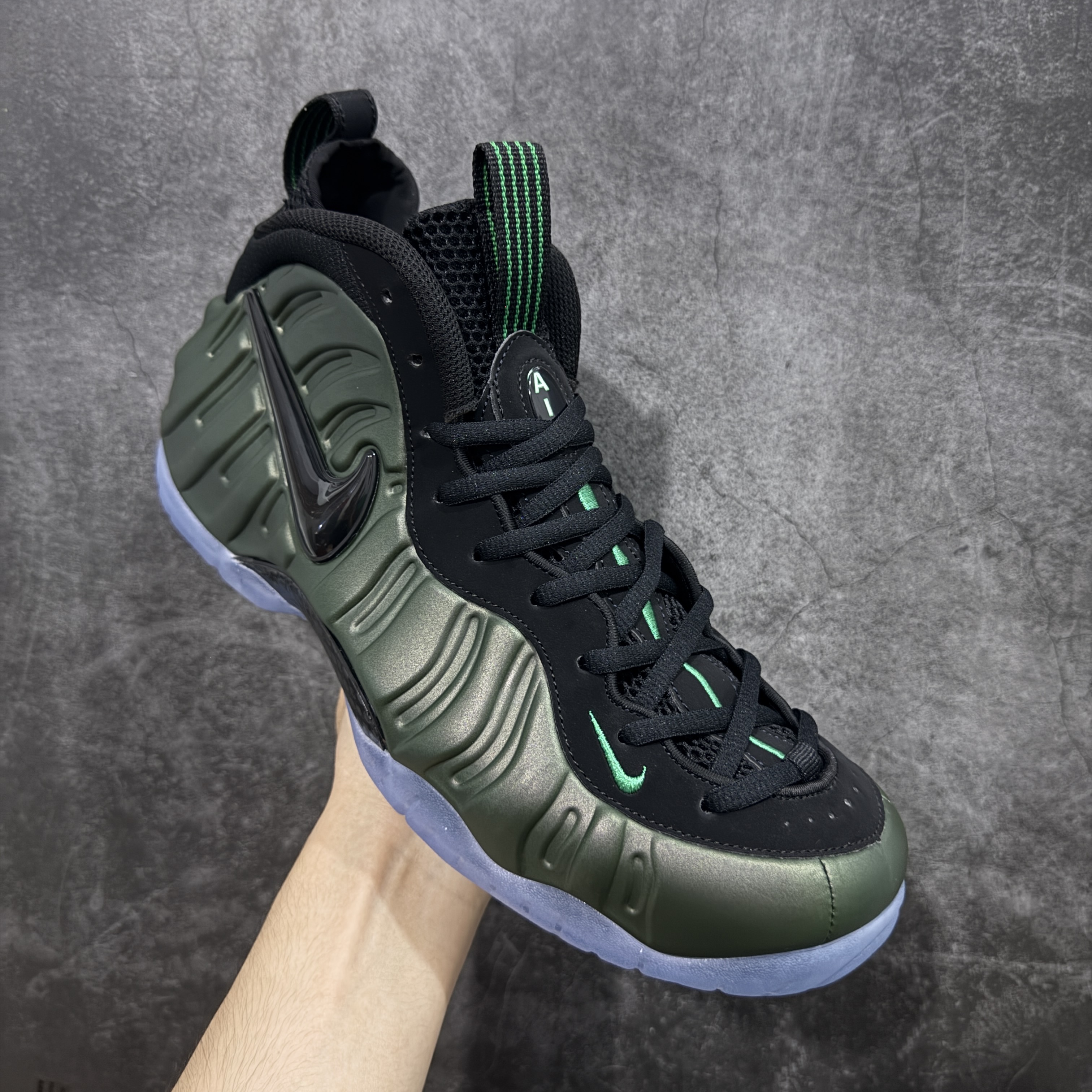 NIKE Air Foamposite  喷泡 篮球鞋 男鞋 真碳板 真气垫 波鞋  绿黑 2025 喷泡 HF0794-300