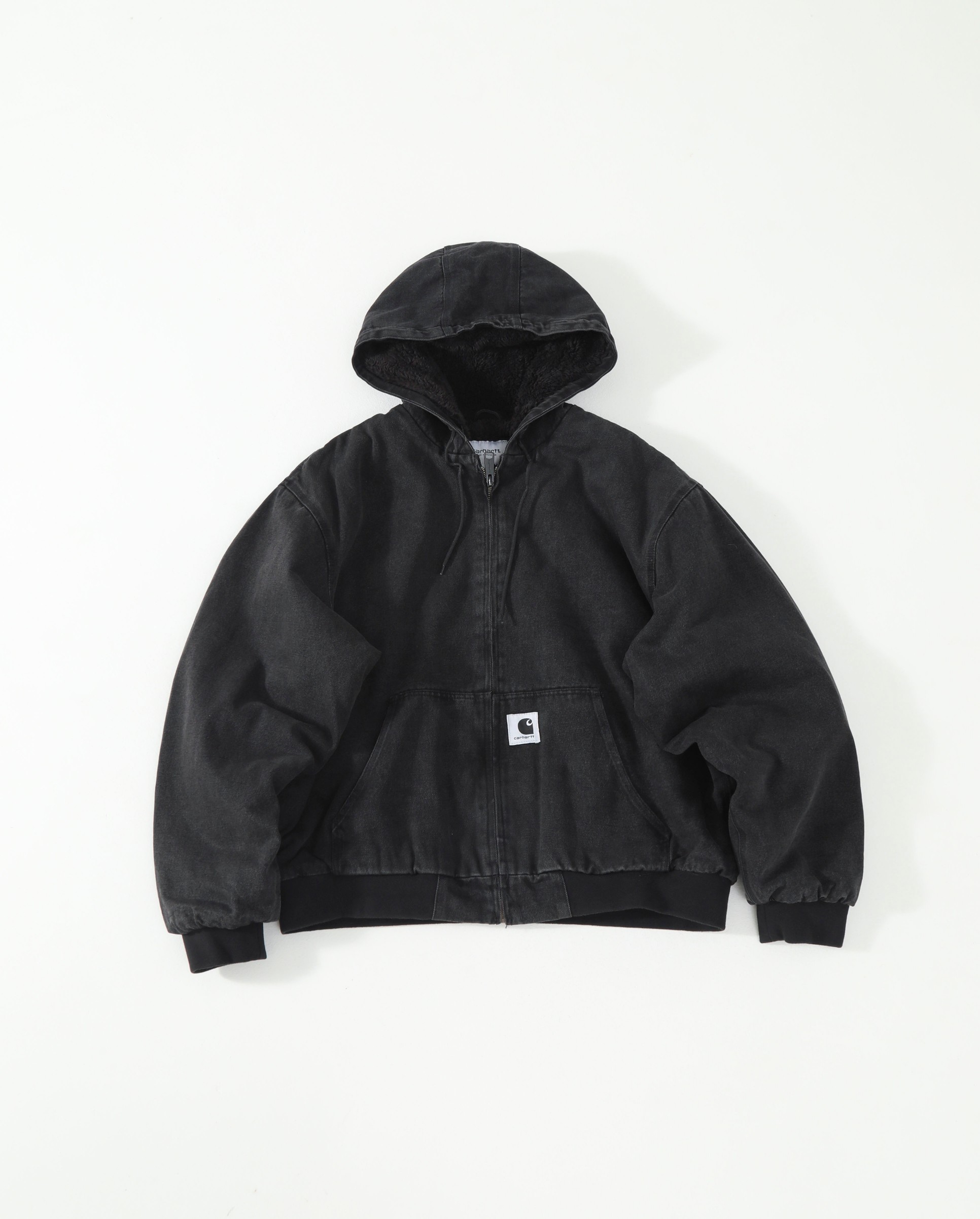 Carhartt WIP jacket 卡哈特 FW23 丹宁系列 Active Jacket 抽绳连帽运动宽松连帽夹克 牛仔外套外套 男女同款  I032232-01-06