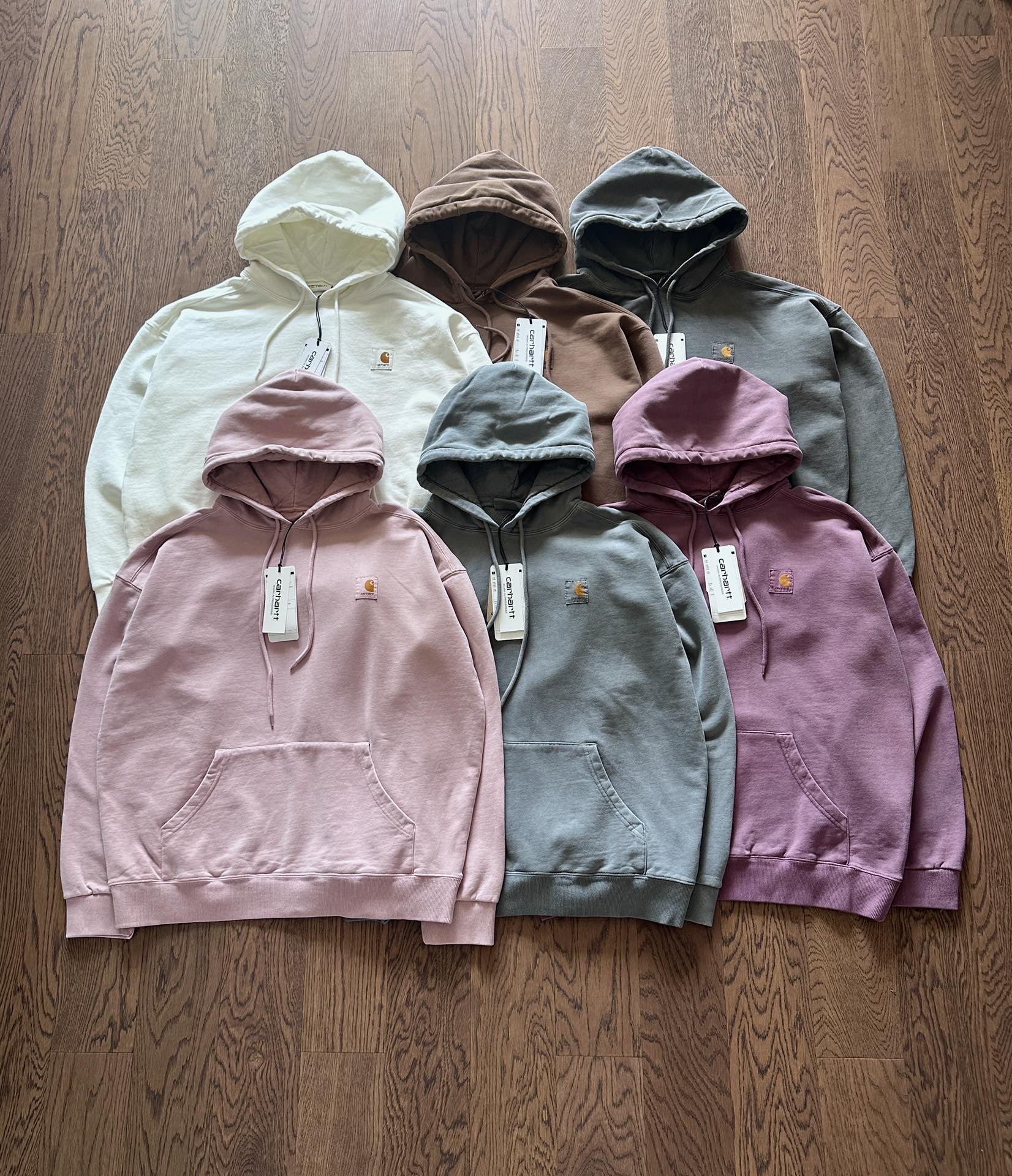 Carhartt 卡哈特 WIP SS24 Hooded Nelson Sweat 袋鼠囗袋方形标签套头长袖卫衣 保暖 男女同款 I029963-98-GD